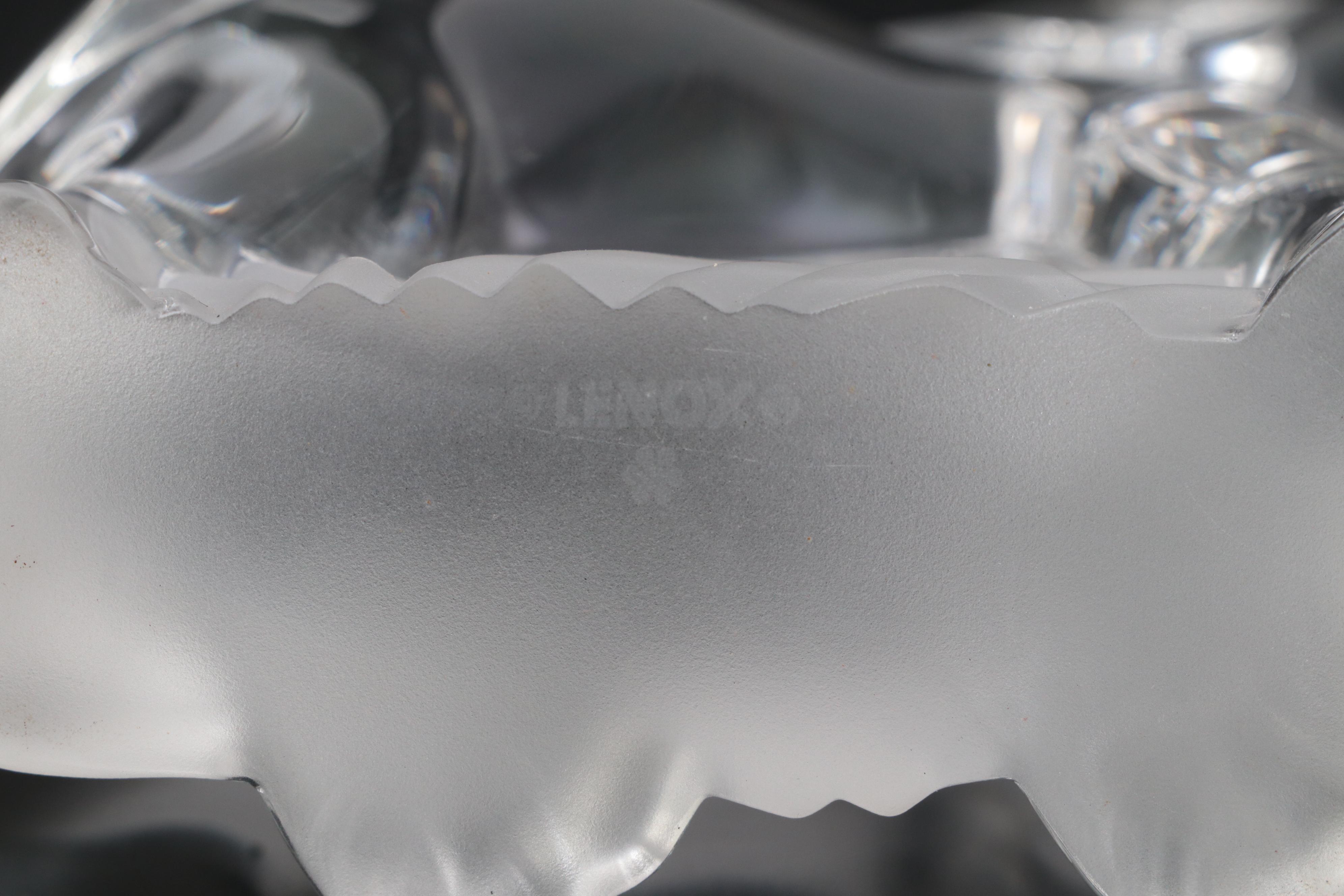 Lenox First Edition "Tender Embrace" with Baccarat and Other Crystal Figurines