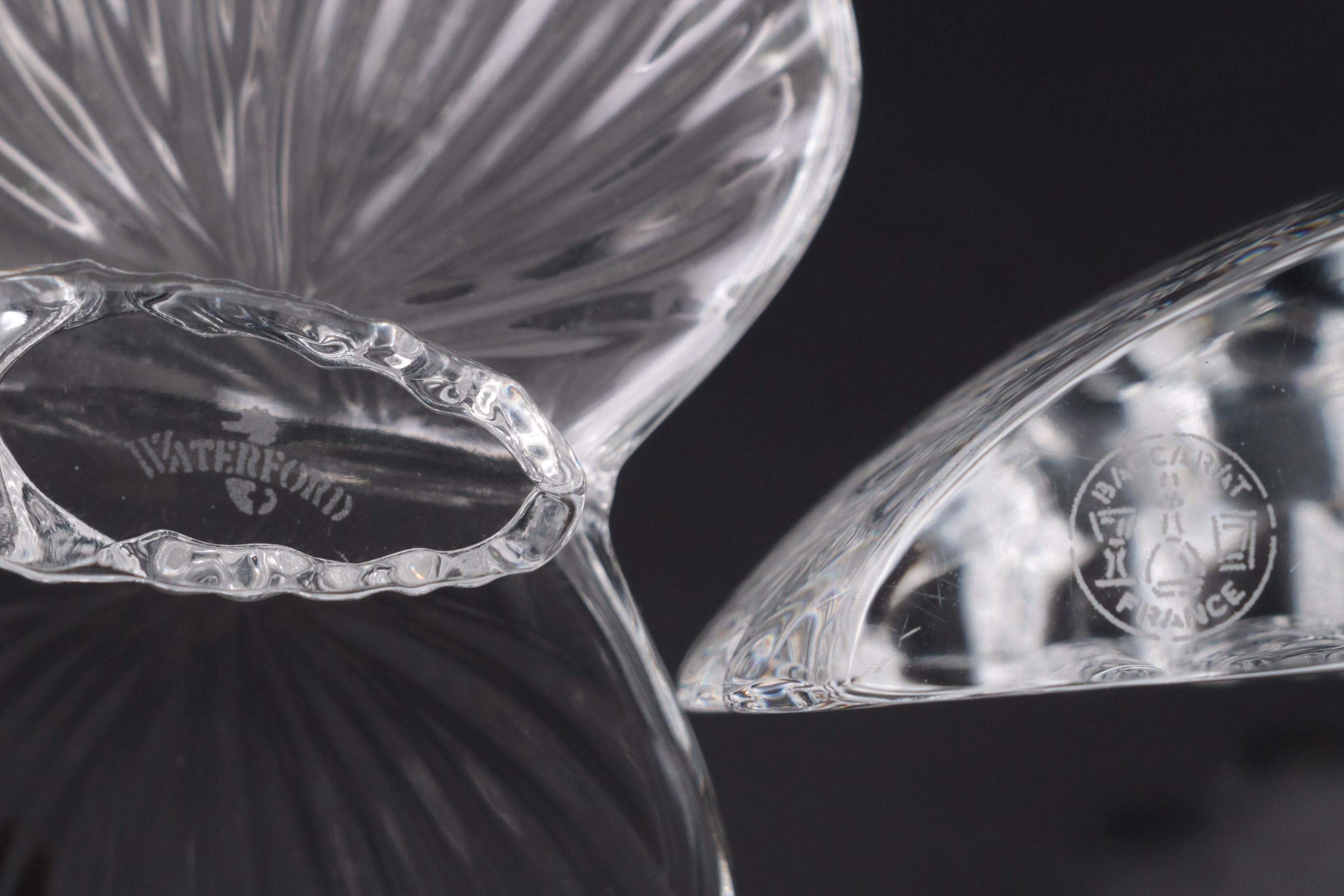 Lenox First Edition "Tender Embrace" with Baccarat and Other Crystal Figurines