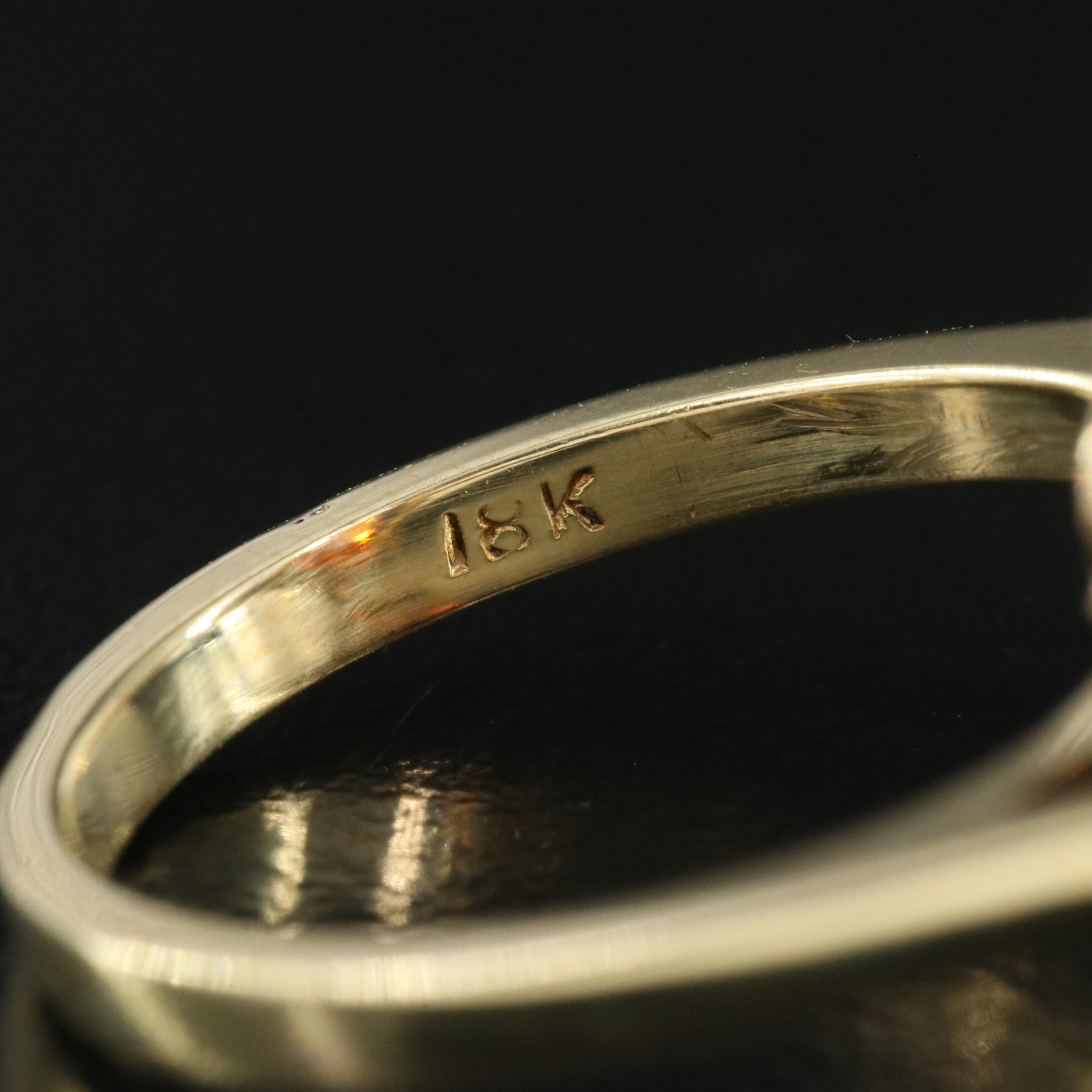 18K Citrine and Diamond Shield Ring