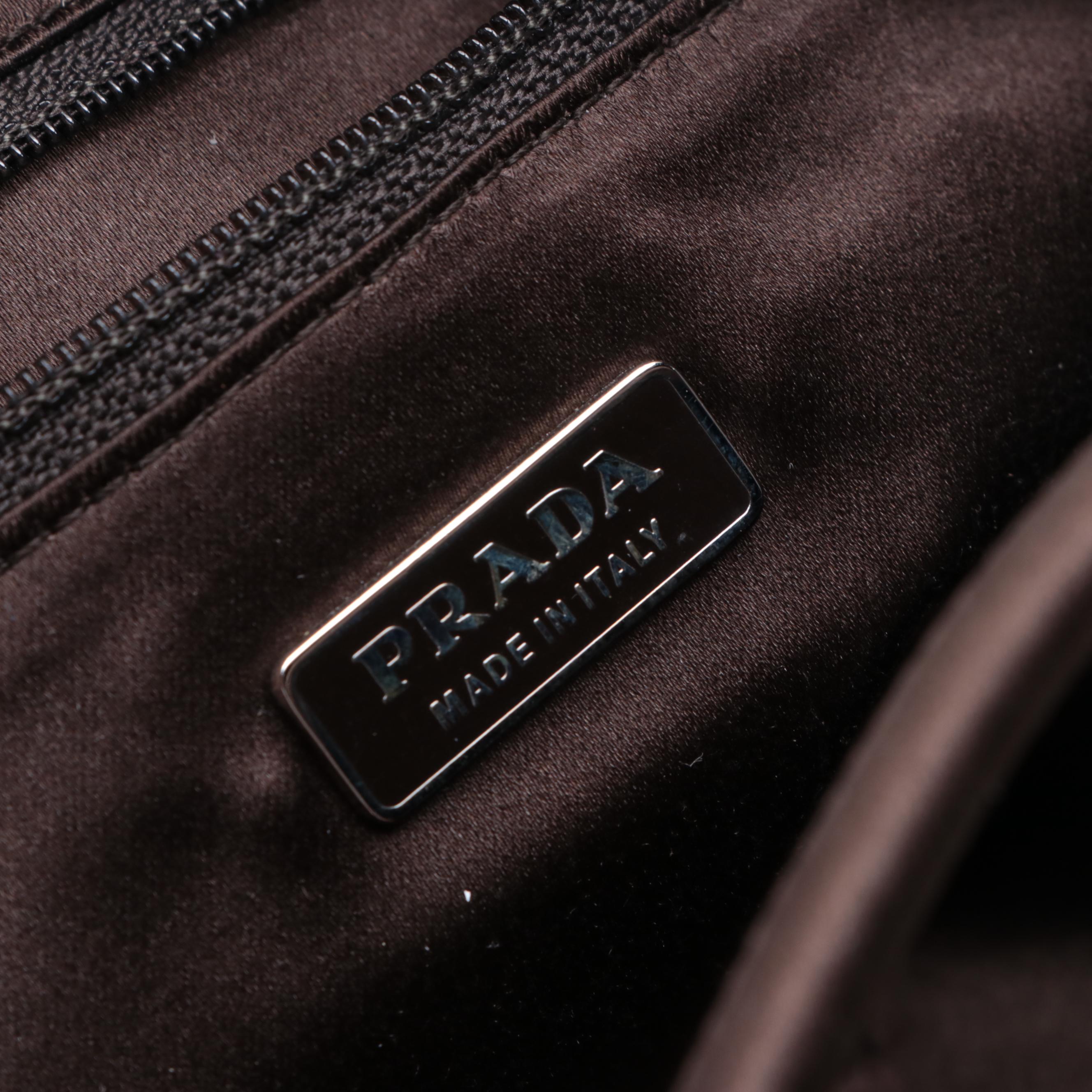 Prada Embellished Satin Handbag