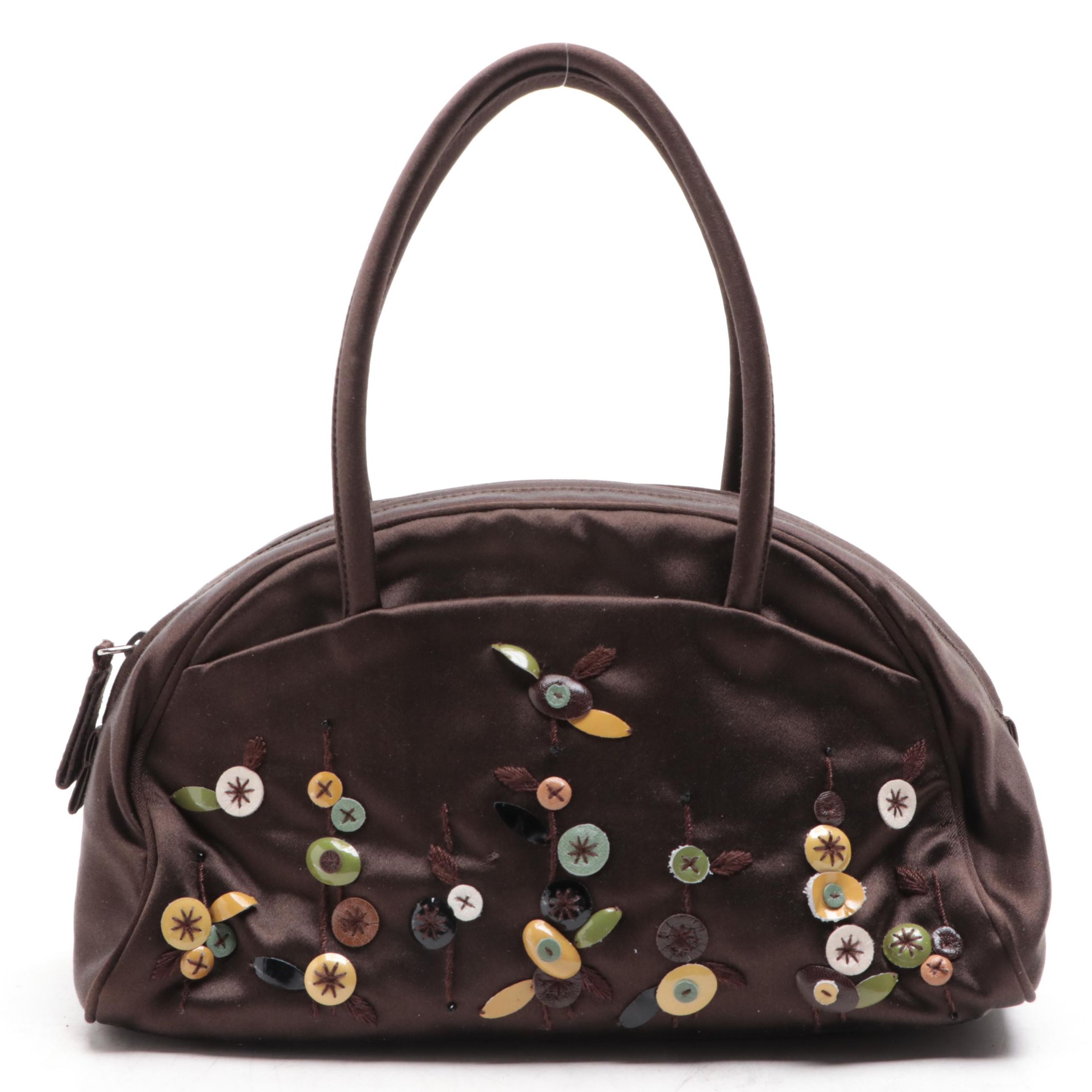 Prada Embellished Satin Handbag