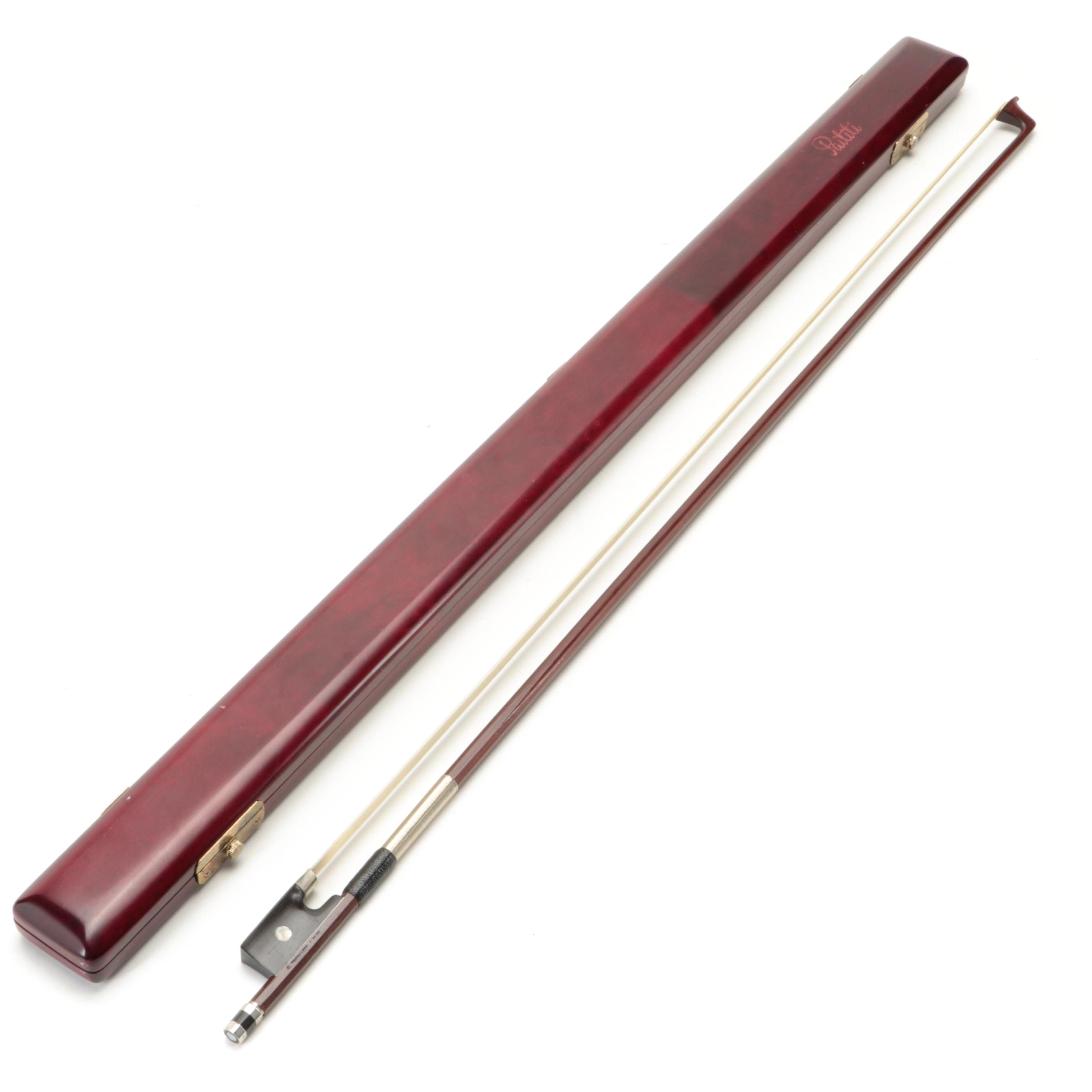 Claude Thomassin Paris Mother-of-Pearl Inlaid Violin Bow with Case