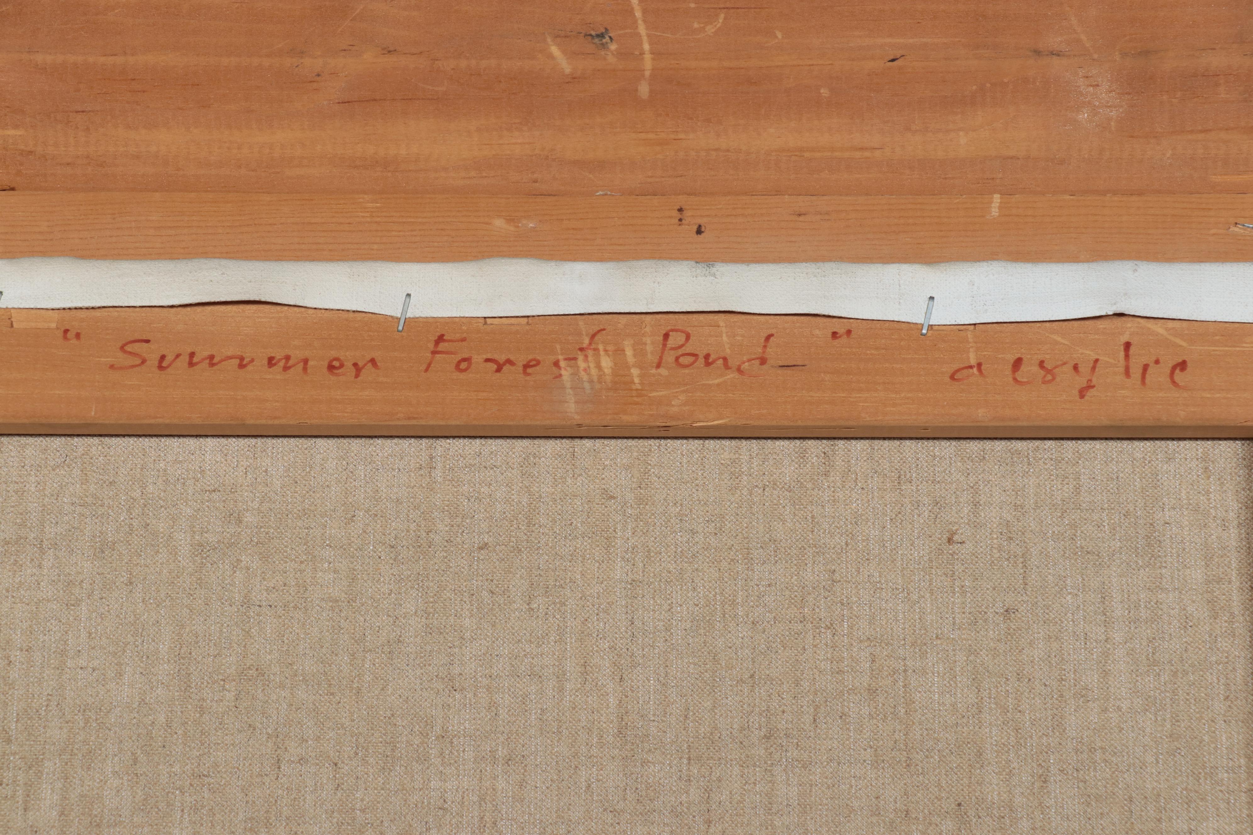 Richard Ellis Wagner "Summer Forest Pond" Woodland Landscape Acrylic Painting