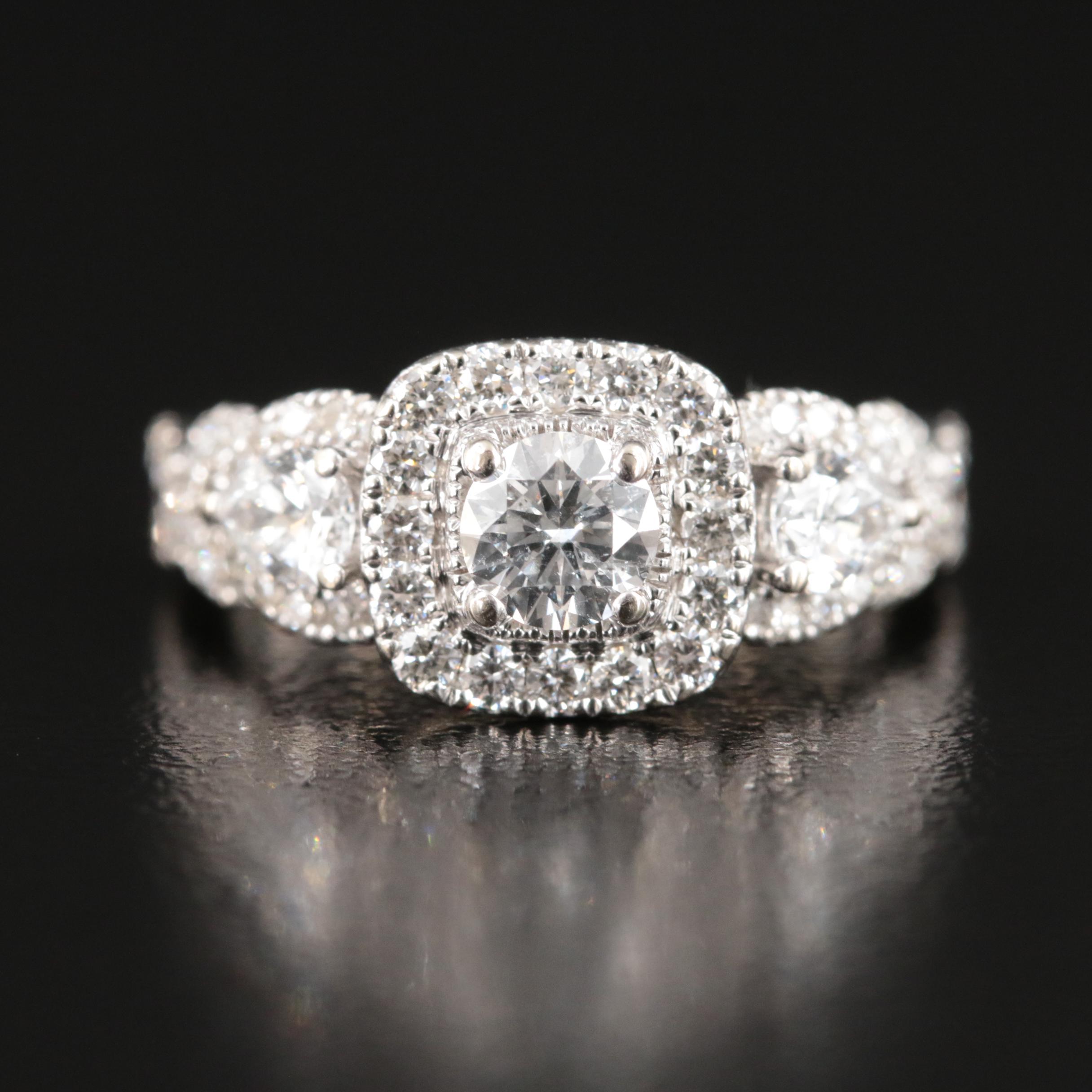 Vera Wang 14K 1.39 CTW Diamond and Sapphire Ring