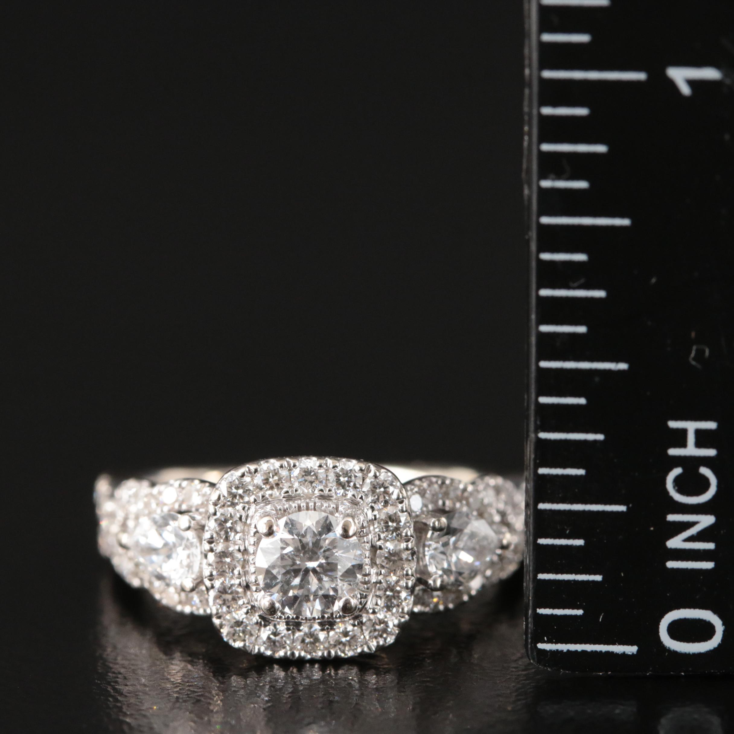 Vera Wang 14K 1.39 CTW Diamond and Sapphire Ring