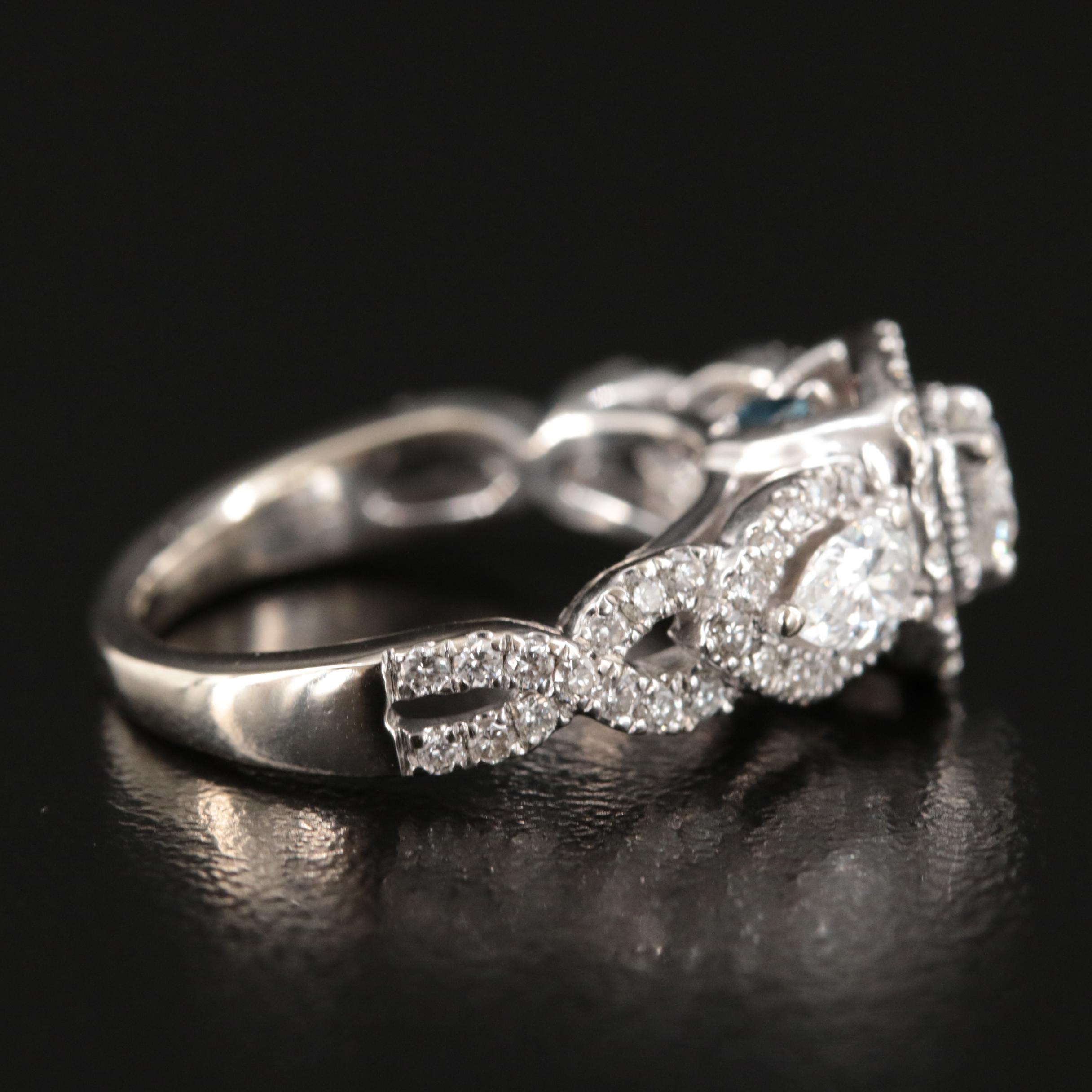 Vera Wang 14K 1.39 CTW Diamond and Sapphire Ring