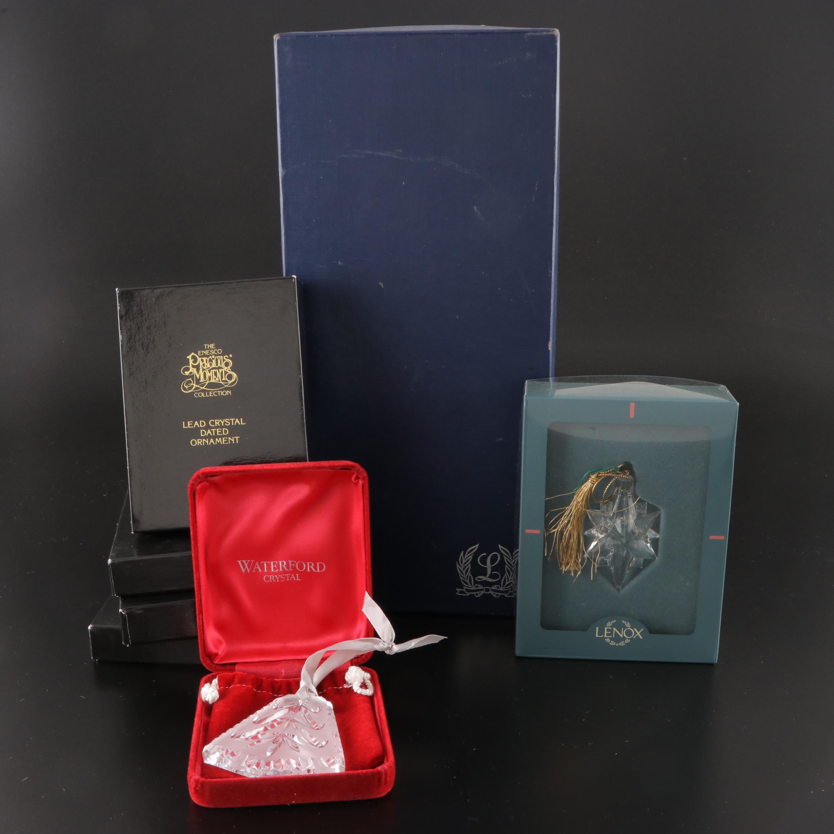 Lenox Crystal Tree Topper with Crystal Ornament Collection