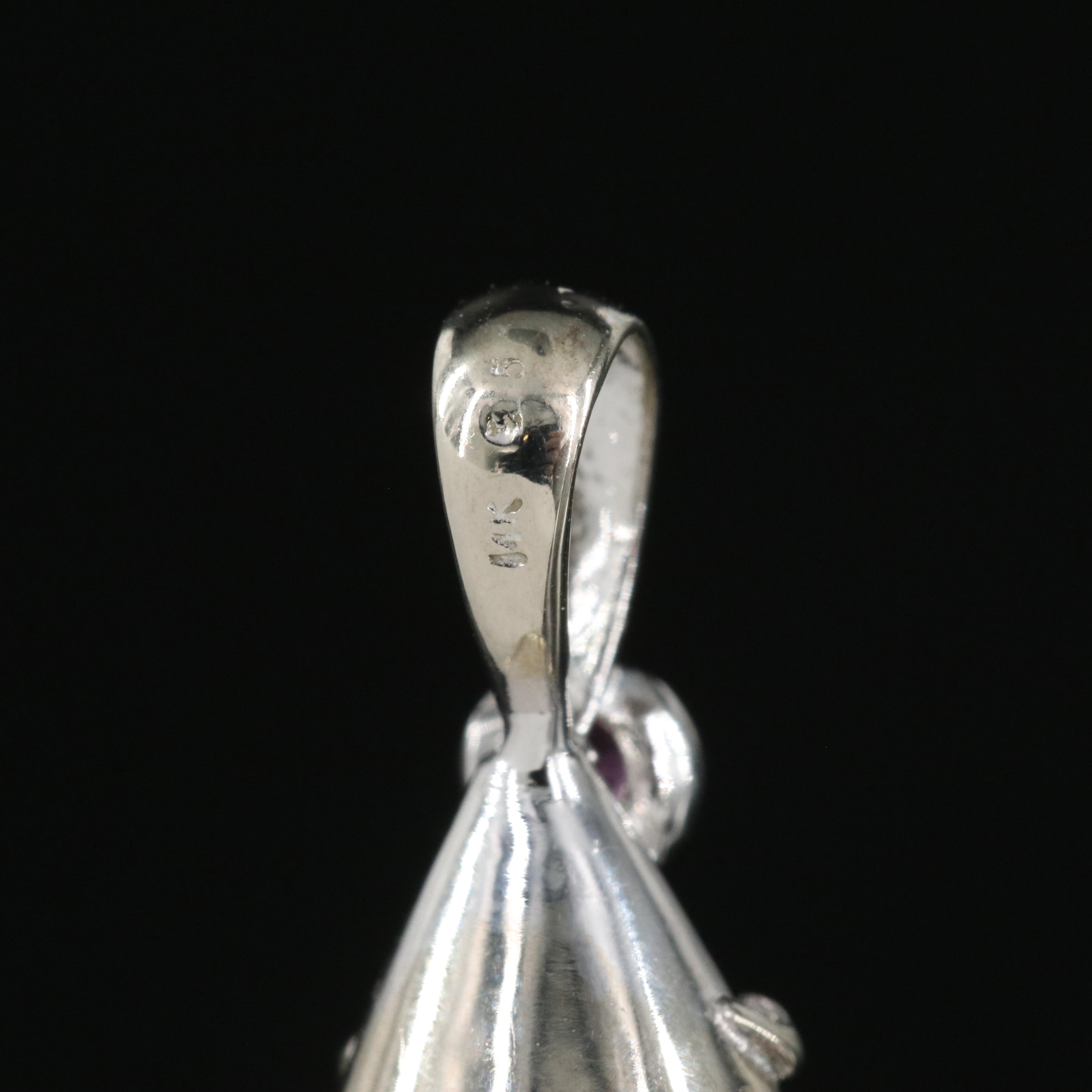 14K Pearl and Ruby Pendant