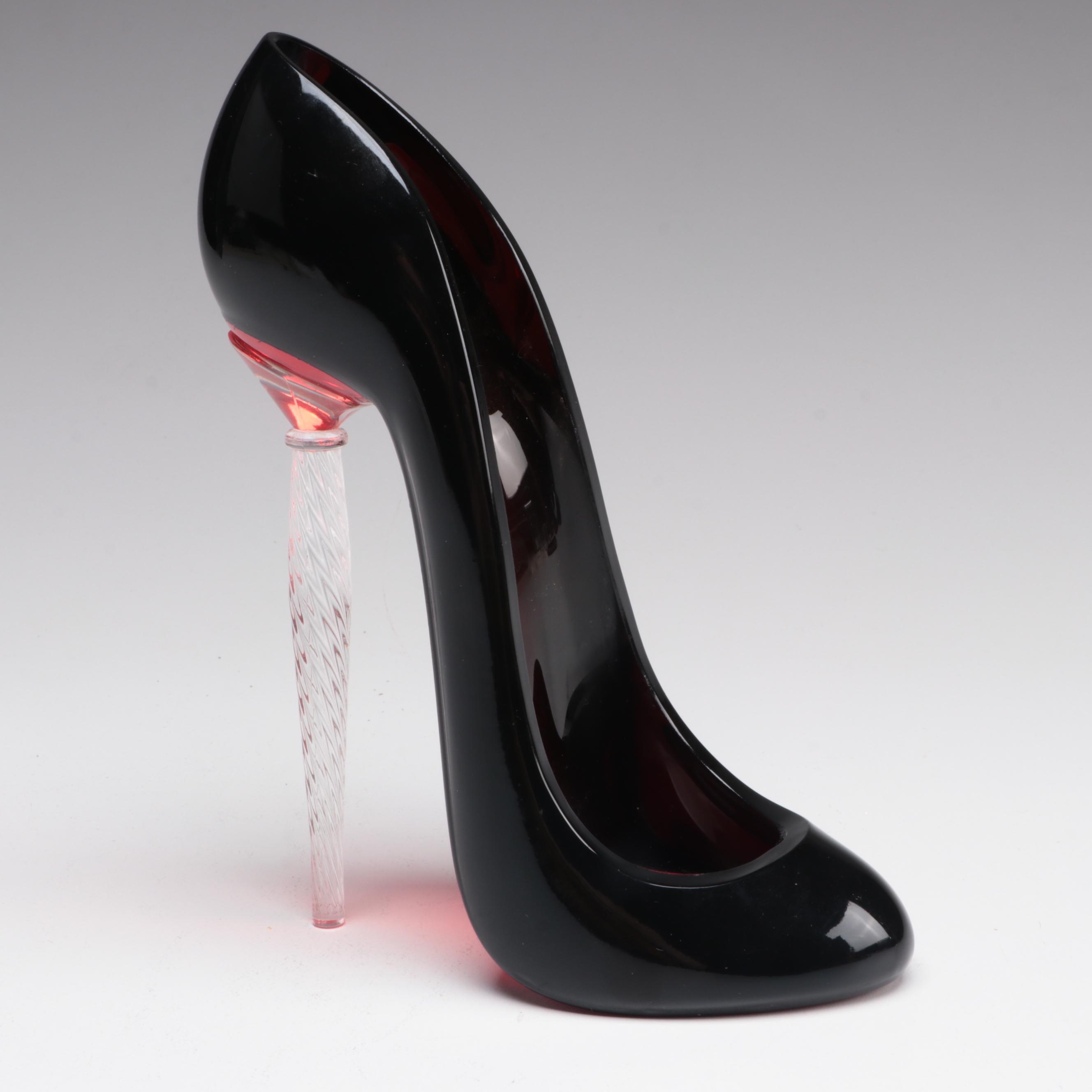 Christian Louboutin for Piper-Heidsieck Glass Heel Figurine