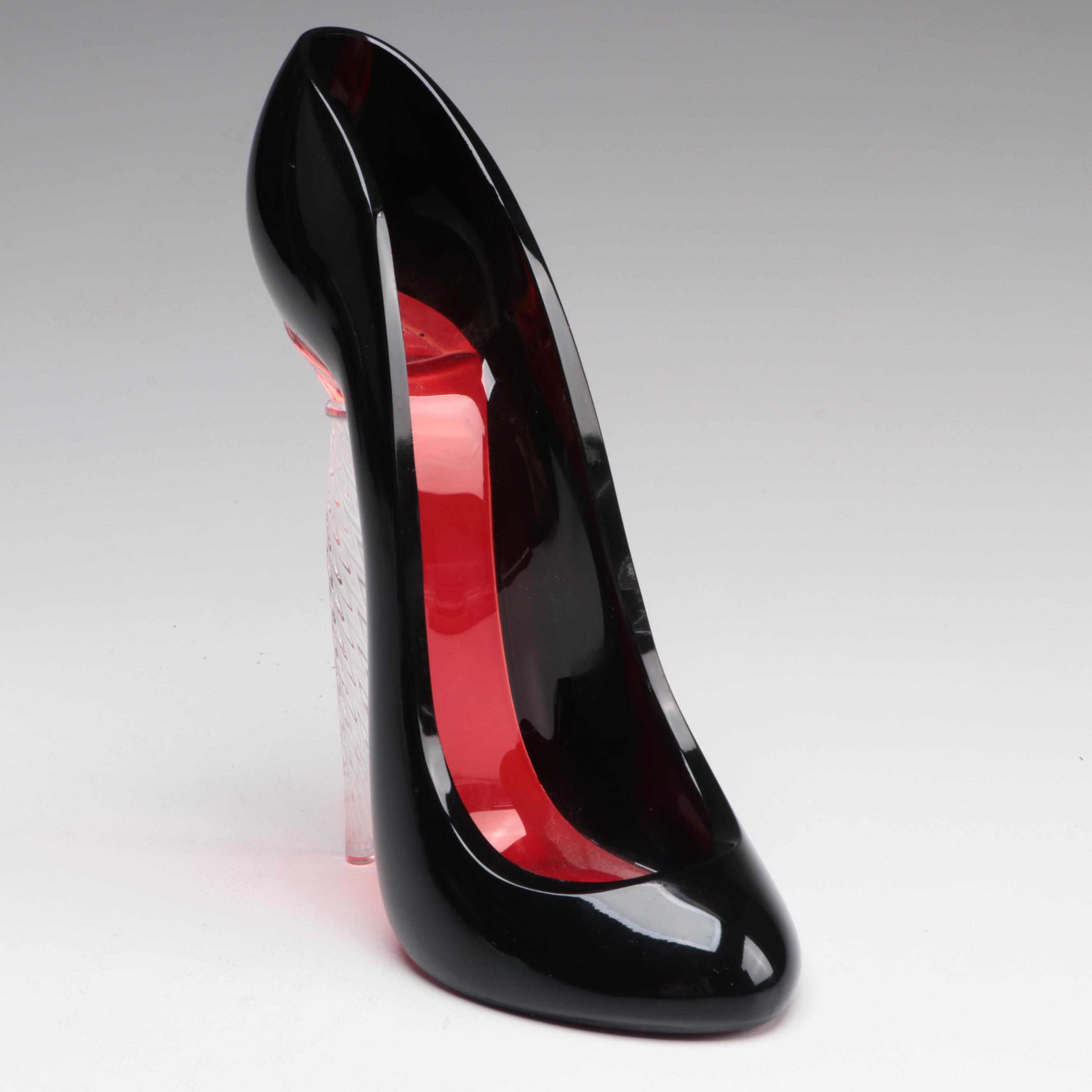 Christian Louboutin for Piper-Heidsieck Glass Heel Figurine