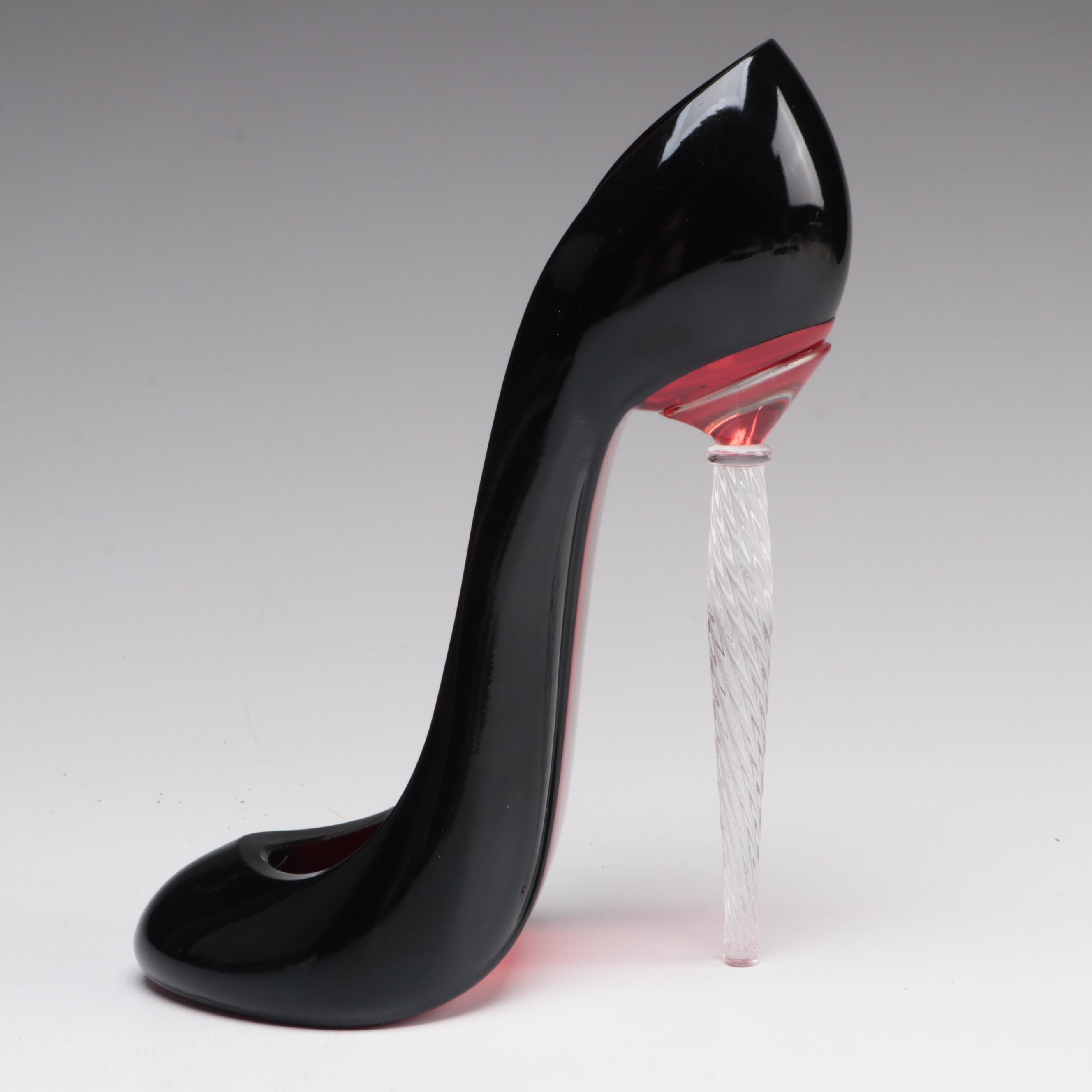 Christian Louboutin for Piper-Heidsieck Glass Heel Figurine