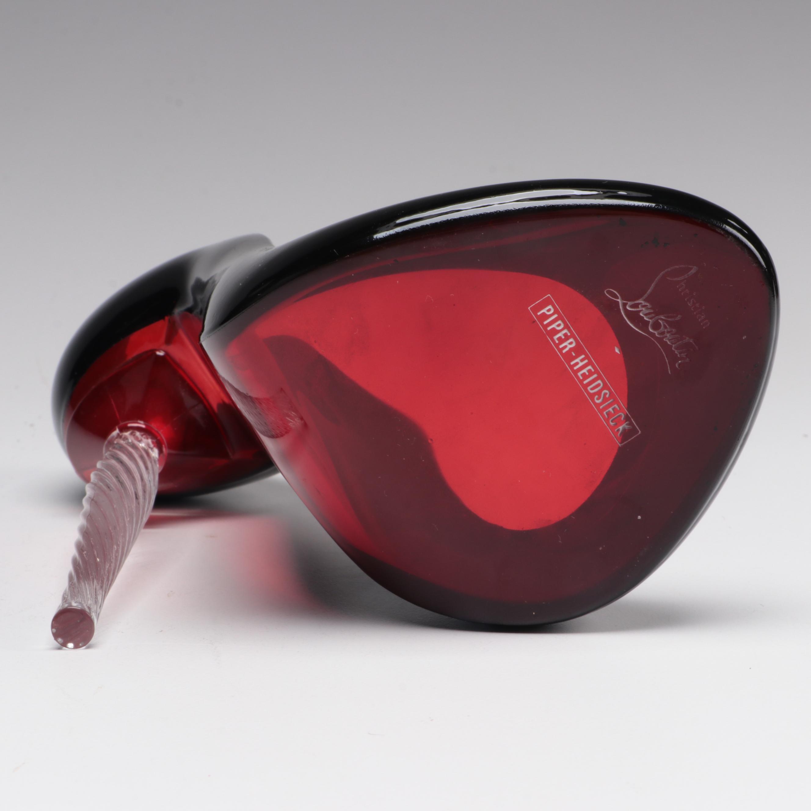 Christian Louboutin for Piper-Heidsieck Glass Heel Figurine