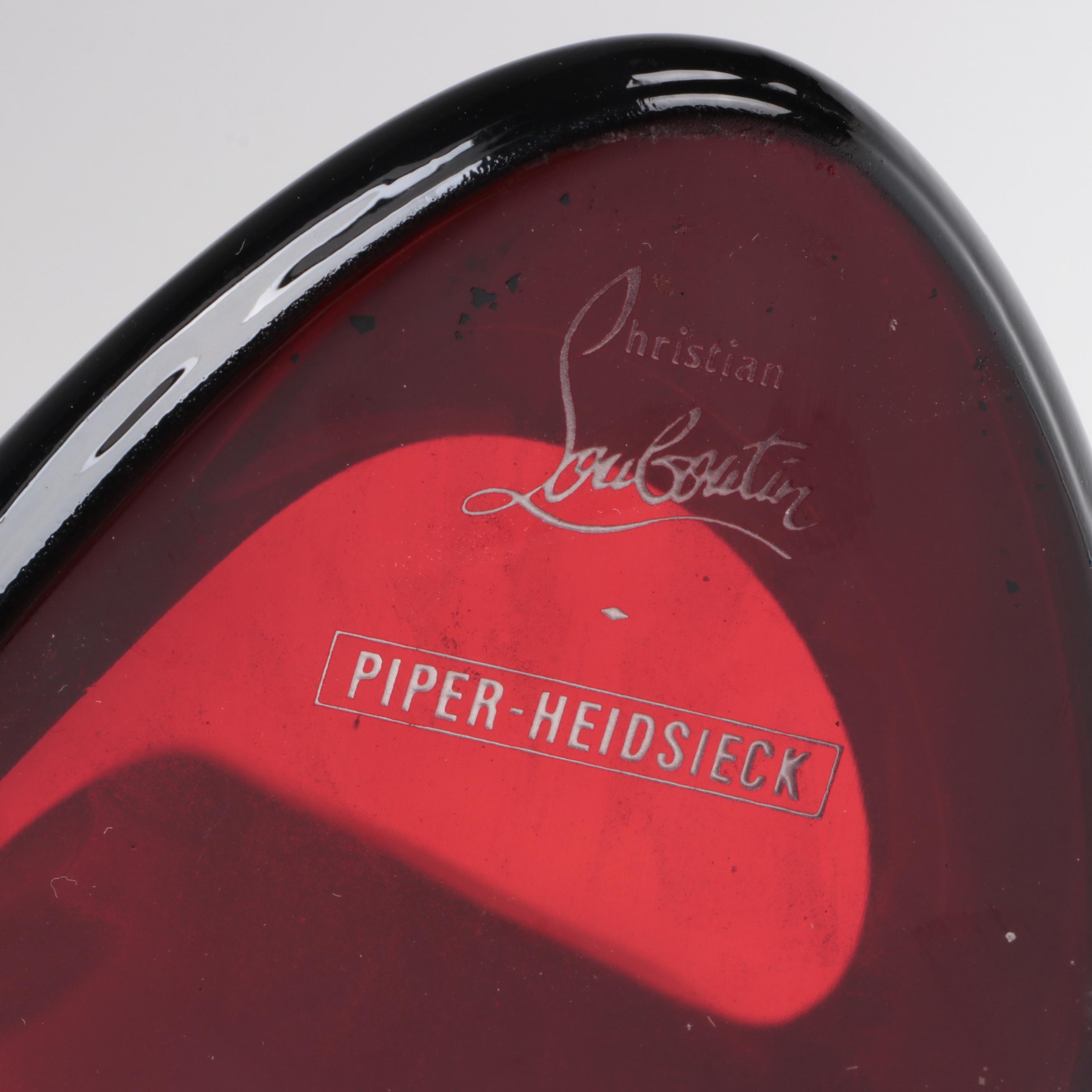Christian Louboutin for Piper-Heidsieck Glass Heel Figurine