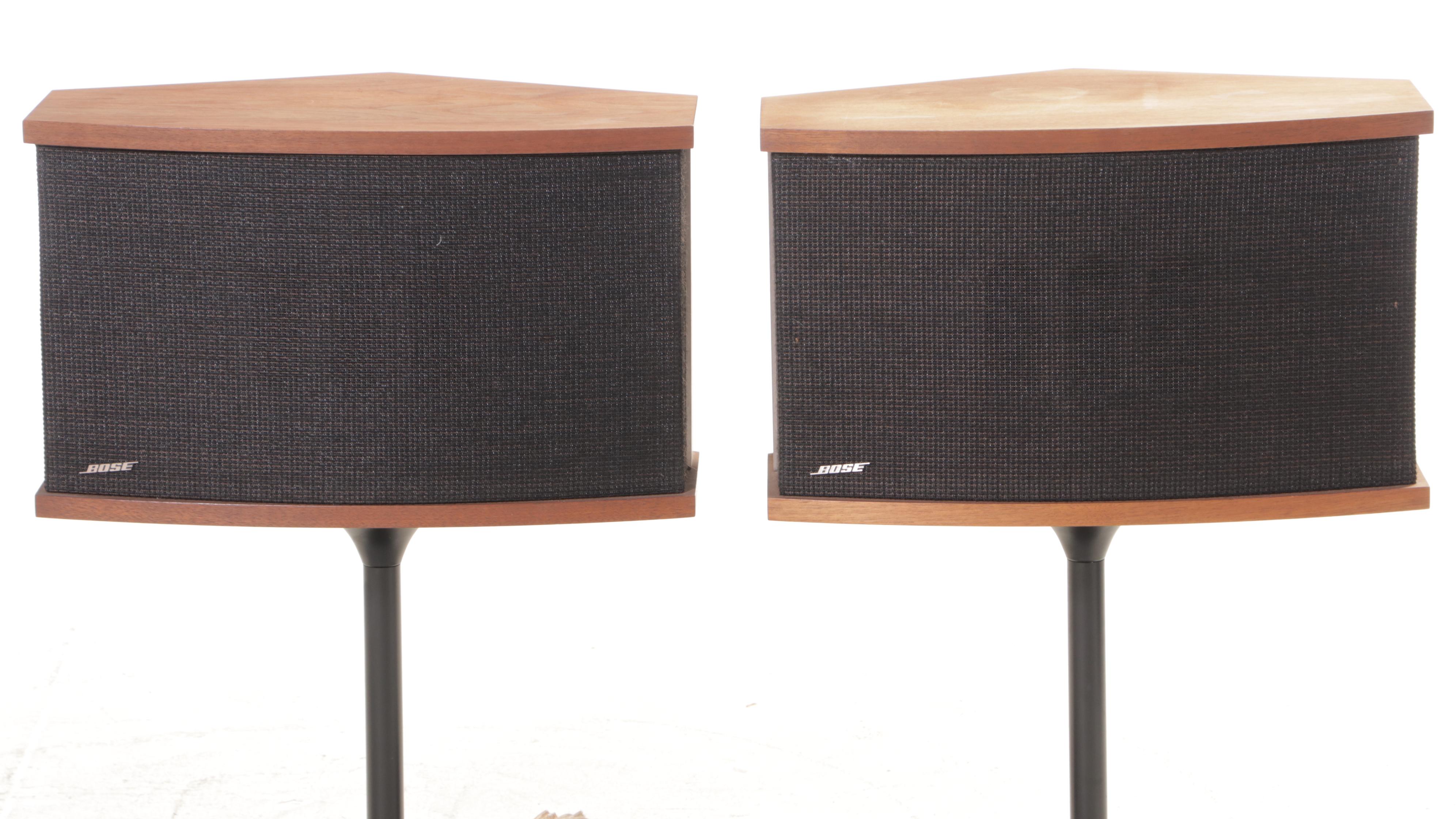 Pair of Bose "901 Series V" Speakers with Tulip Pedestals, Late 20th Century
