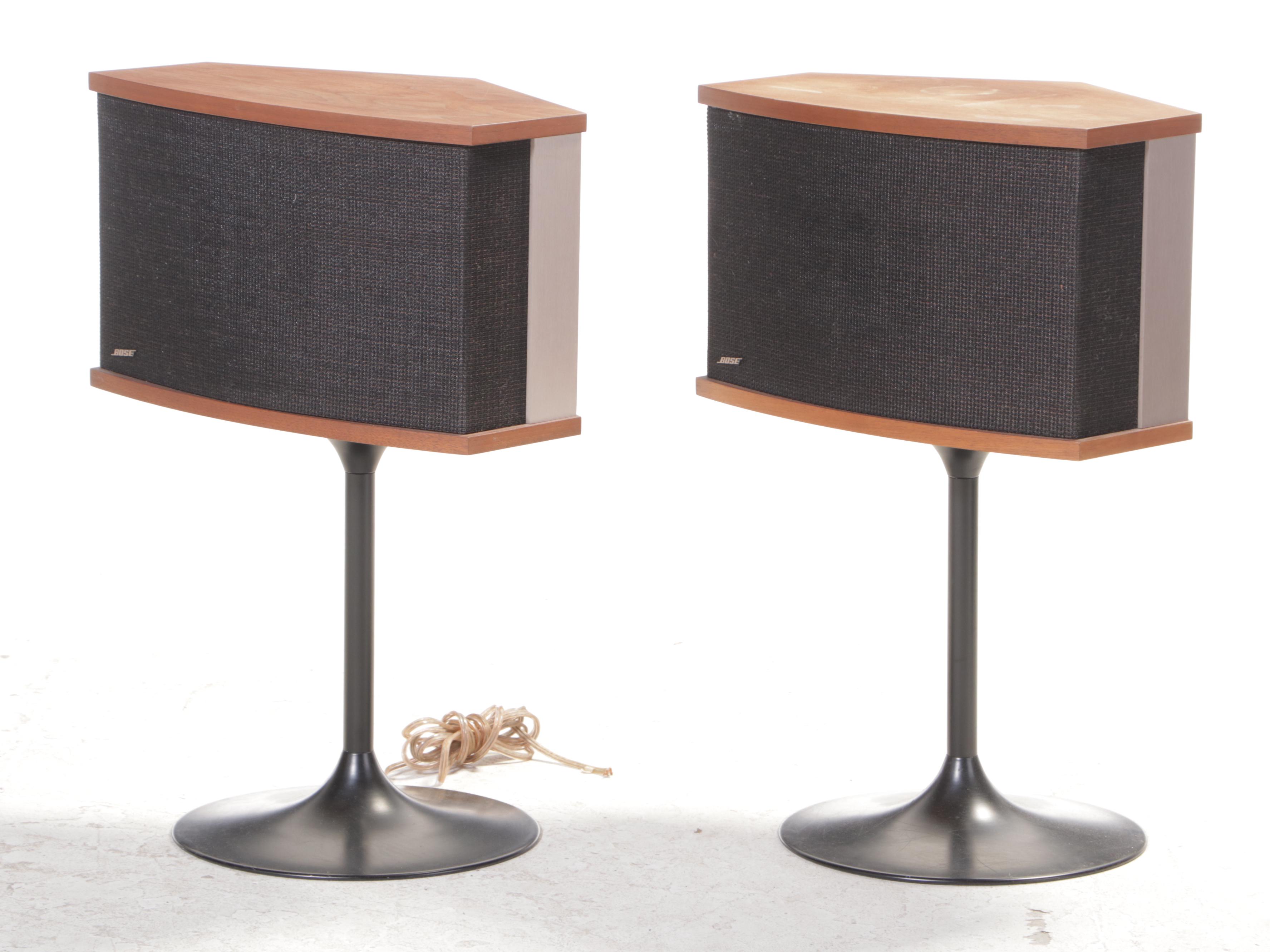 Pair of Bose "901 Series V" Speakers with Tulip Pedestals, Late 20th Century