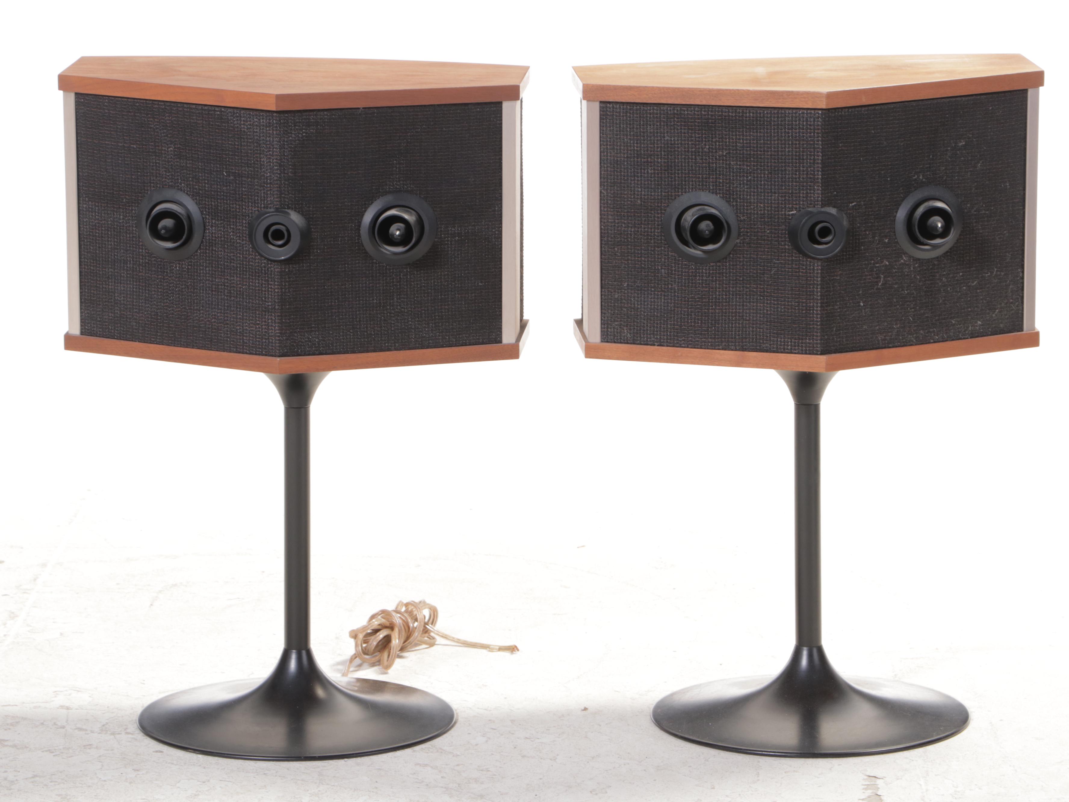 Pair of Bose "901 Series V" Speakers with Tulip Pedestals, Late 20th Century