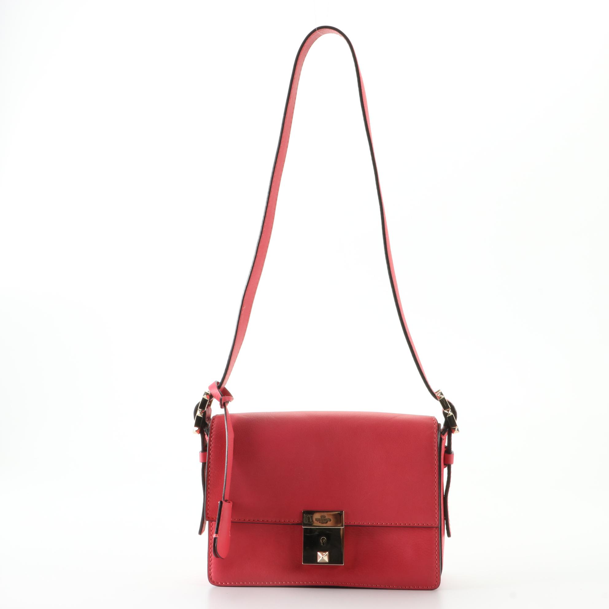 Valentino Leather Front-Flap Shoulder Bag