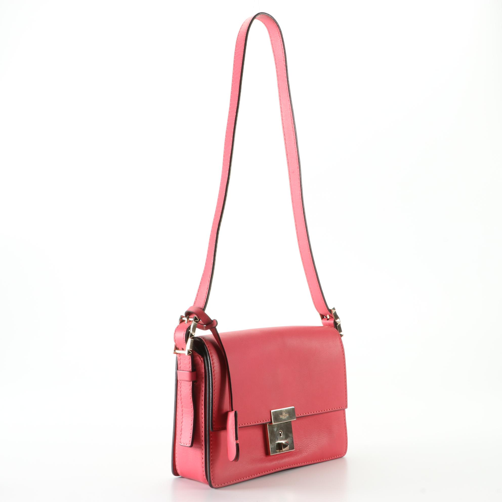 Valentino Leather Front-Flap Shoulder Bag