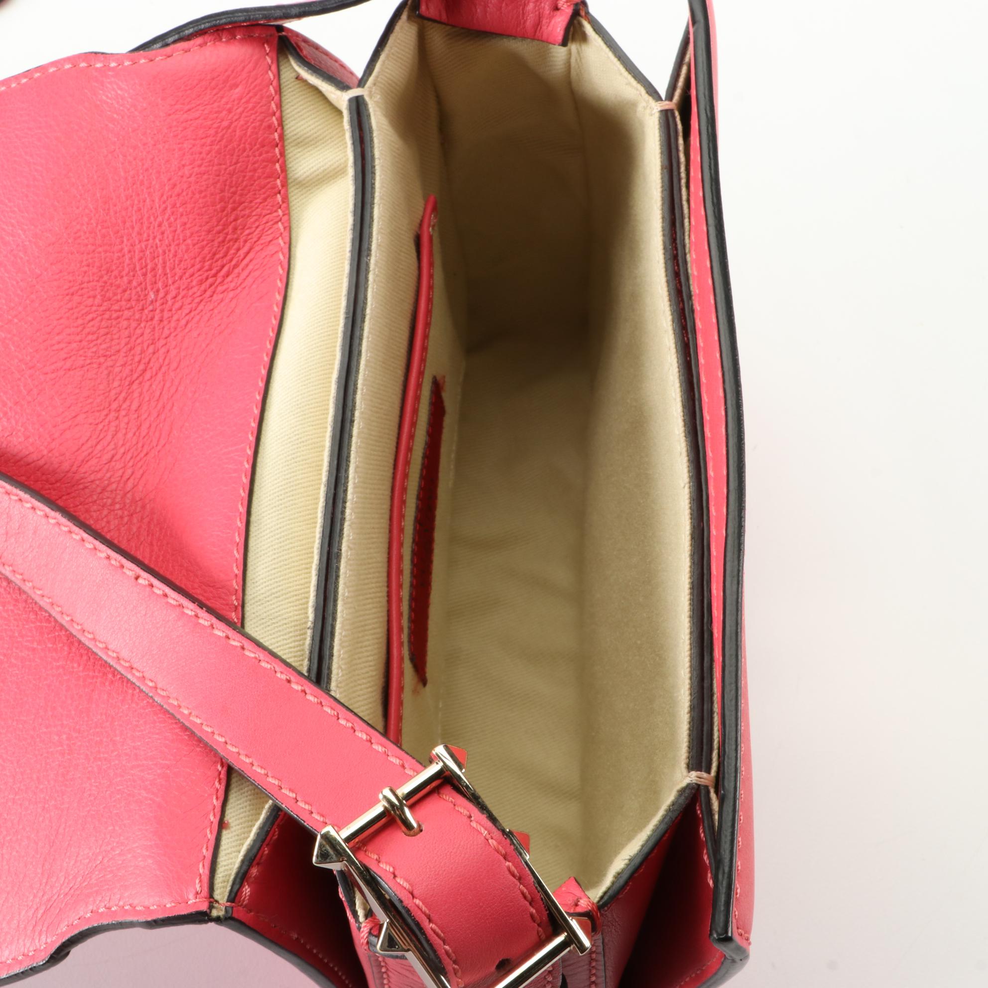 Valentino Leather Front-Flap Shoulder Bag