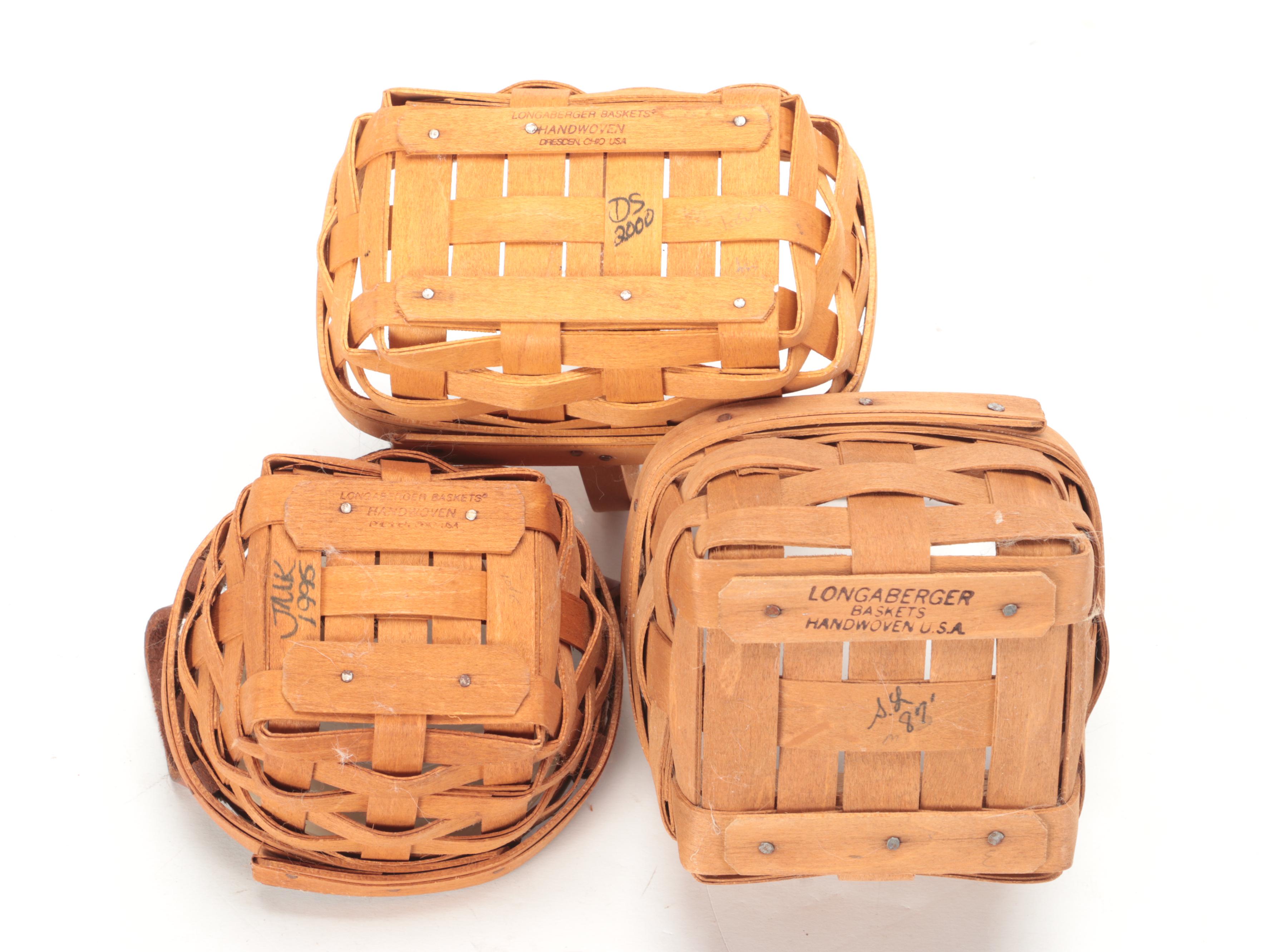 Longaberger Handmade Woven Maple Baskets