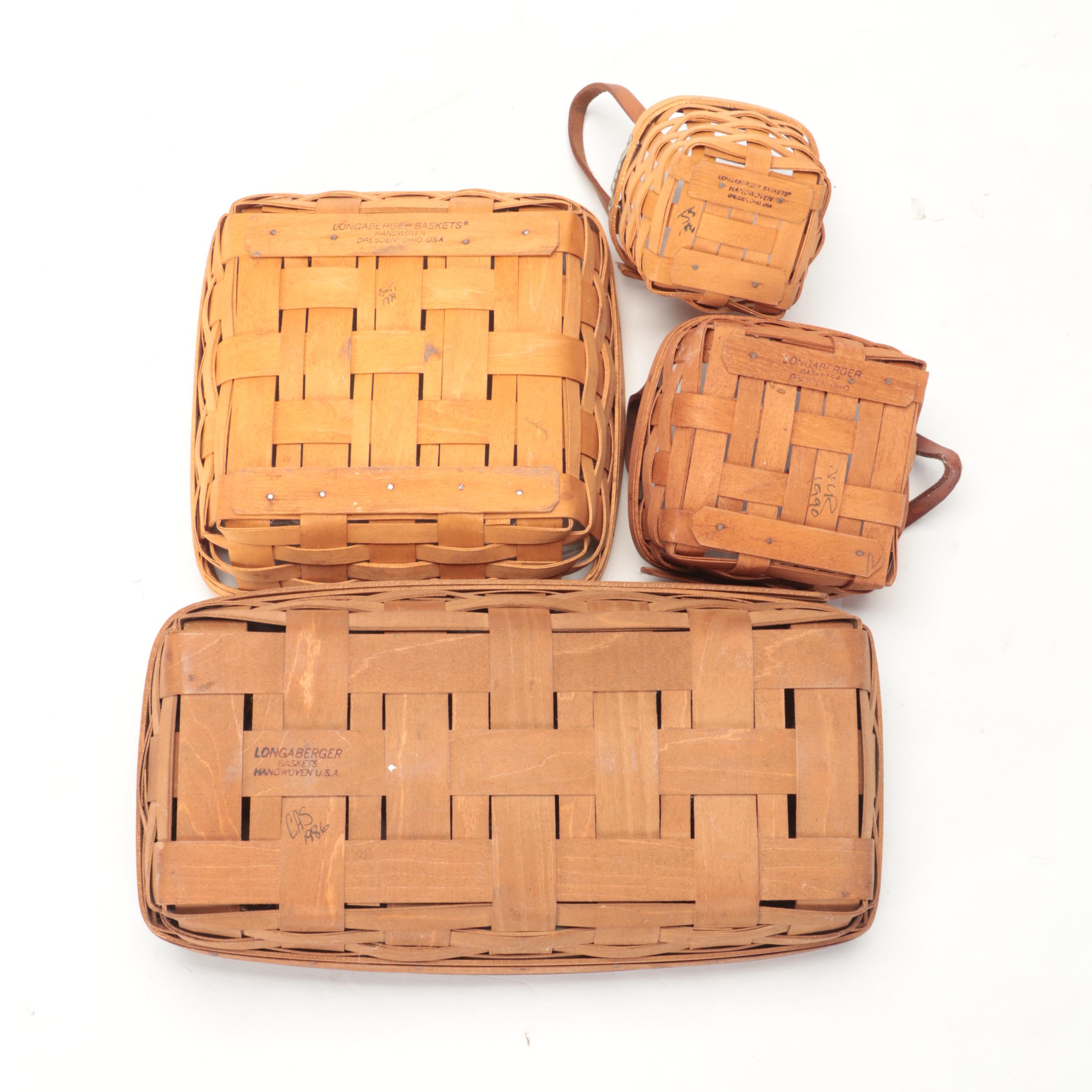 Longaberger Handmade Woven Maple Baskets