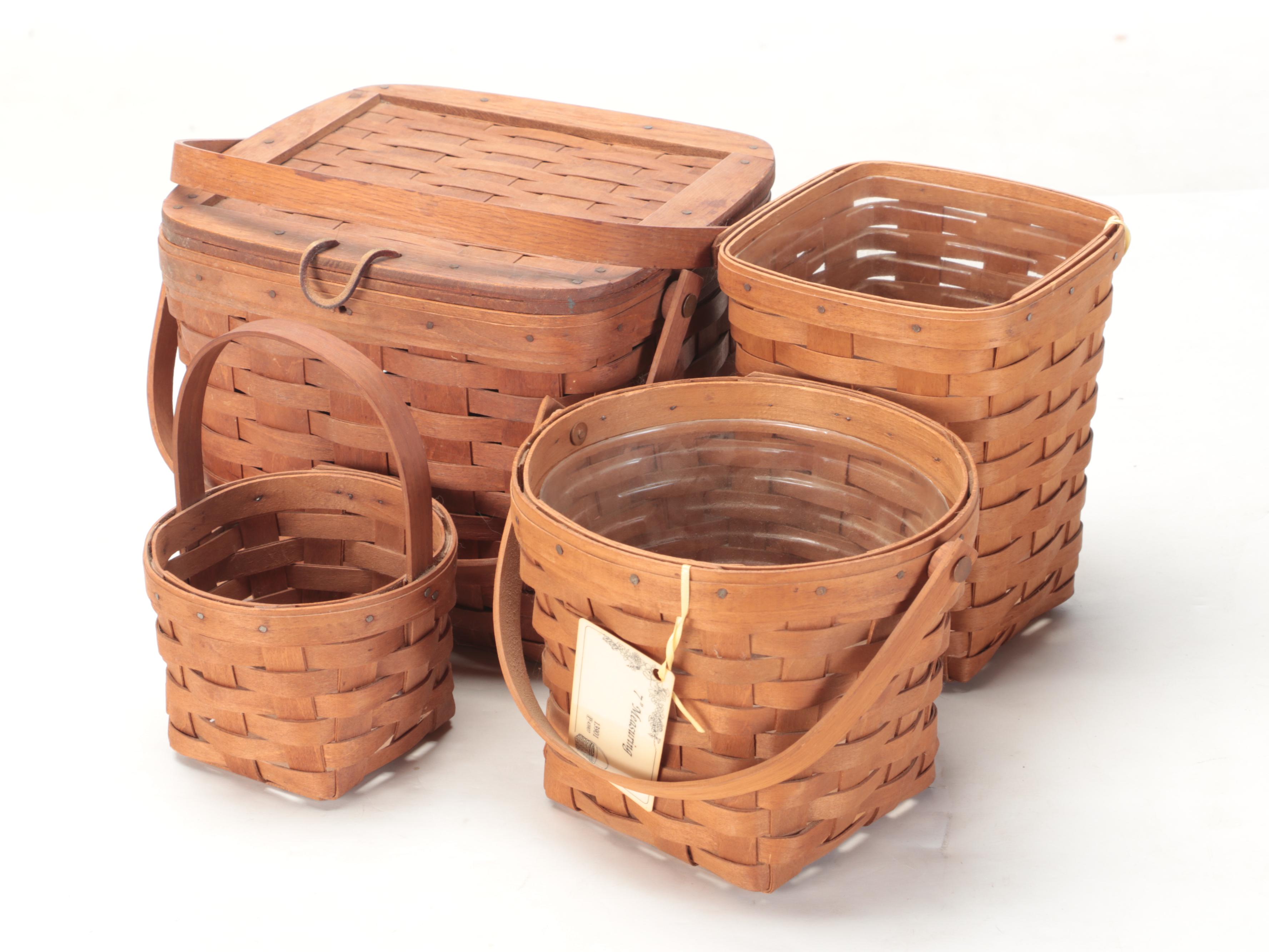 Longaberger Handmade Woven Maple Baskets