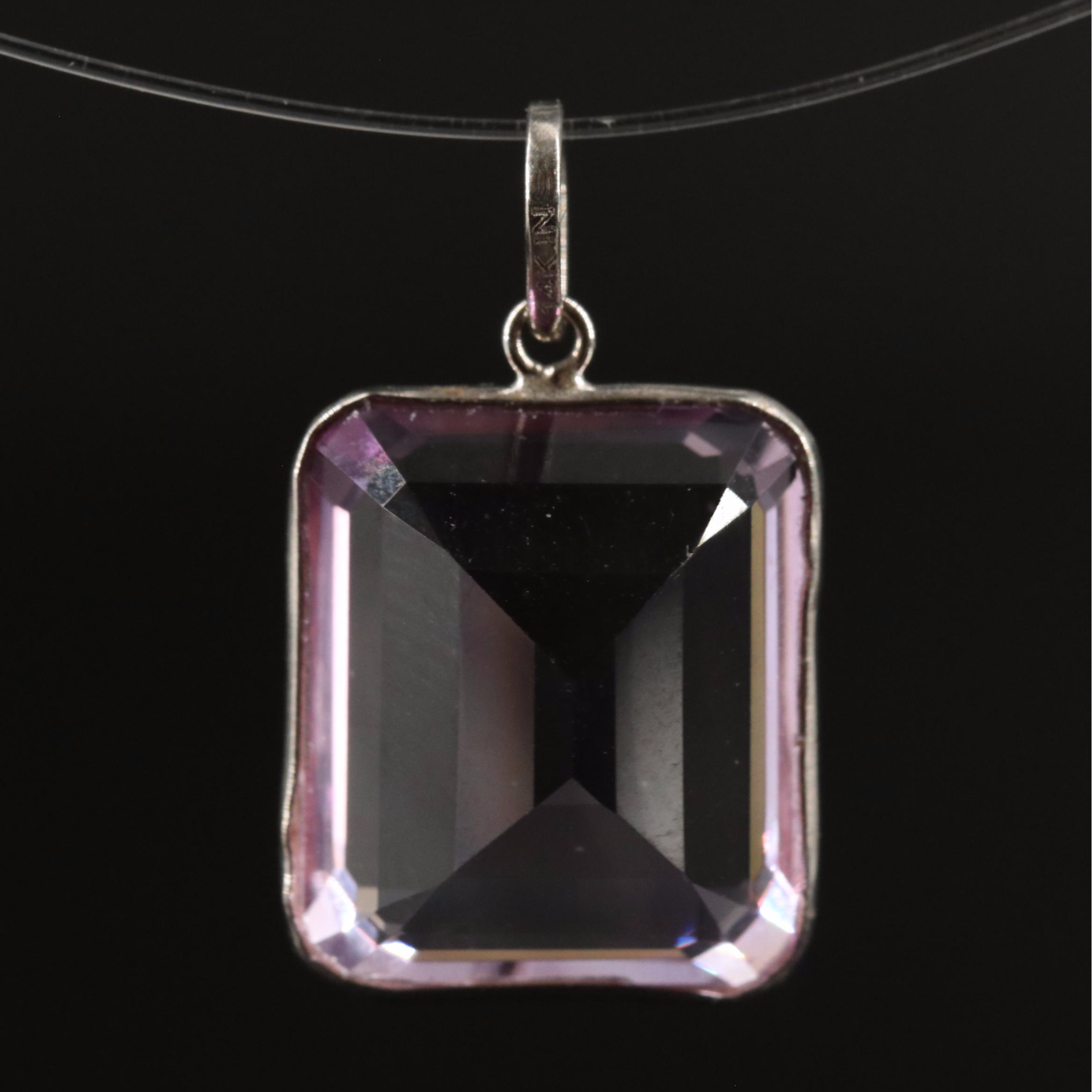 14K Amethyst Pendant