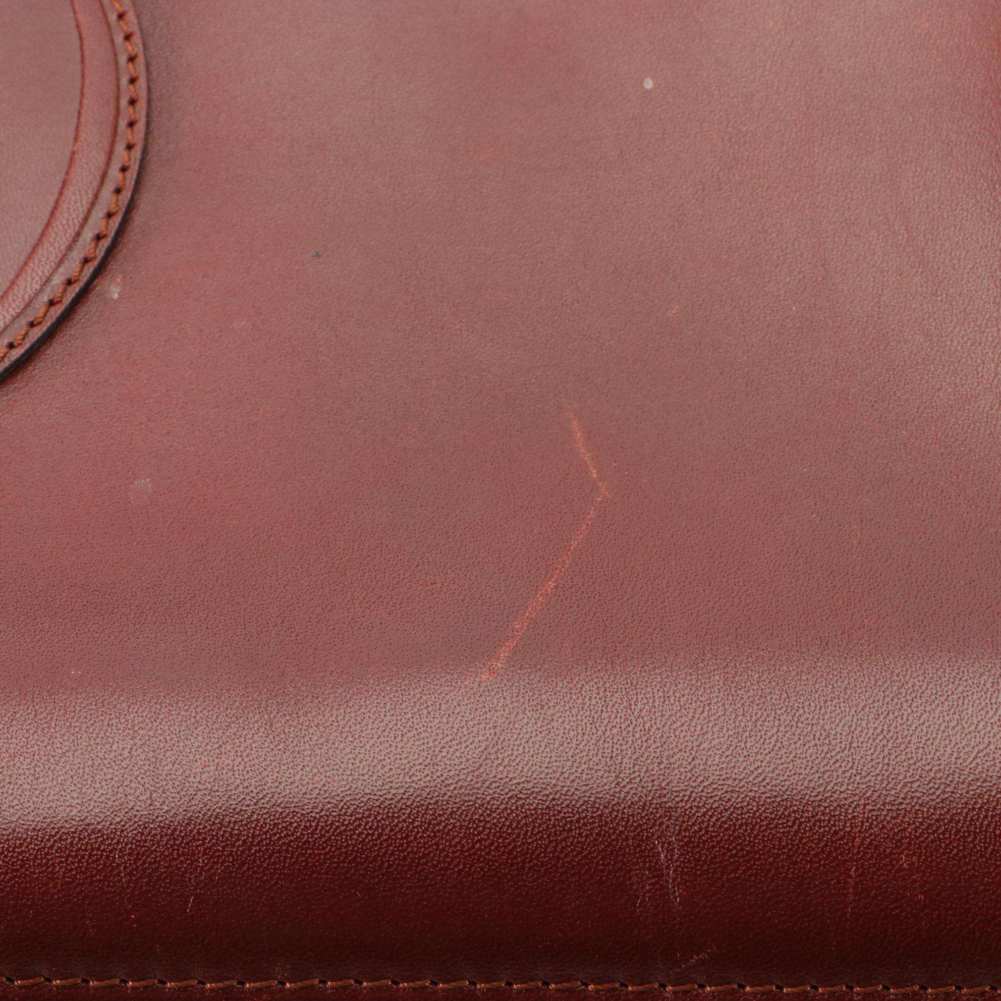 Cartier Must de Cartier Laptop/Briefcase Bag in Burgundy Leather