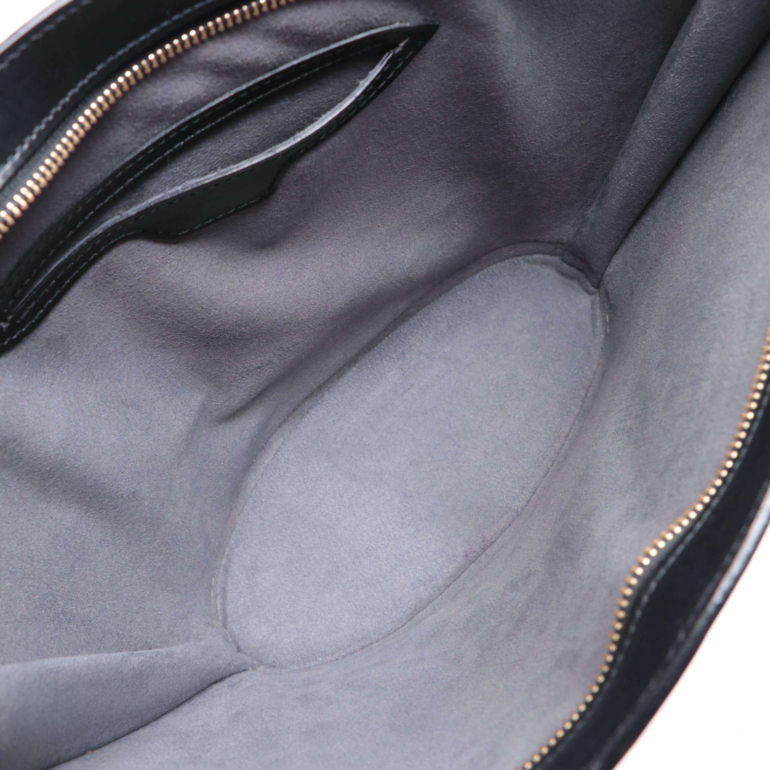 Louis Vuitton Saint Jacques PM Bag in Black Epi Leather