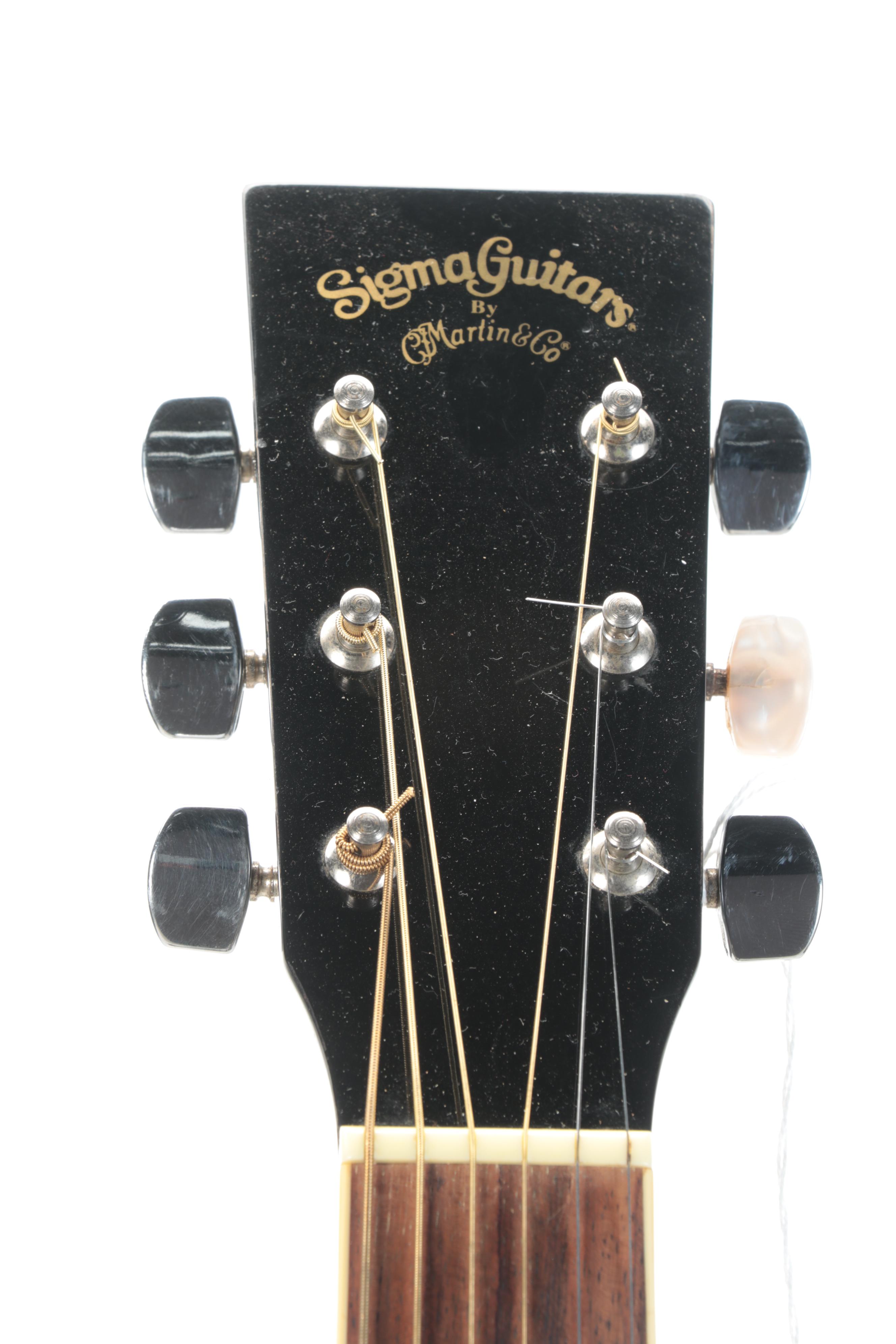 Sigma Guitars by CF Martin & Co. Black Laminate Acoustic Guitar and Case