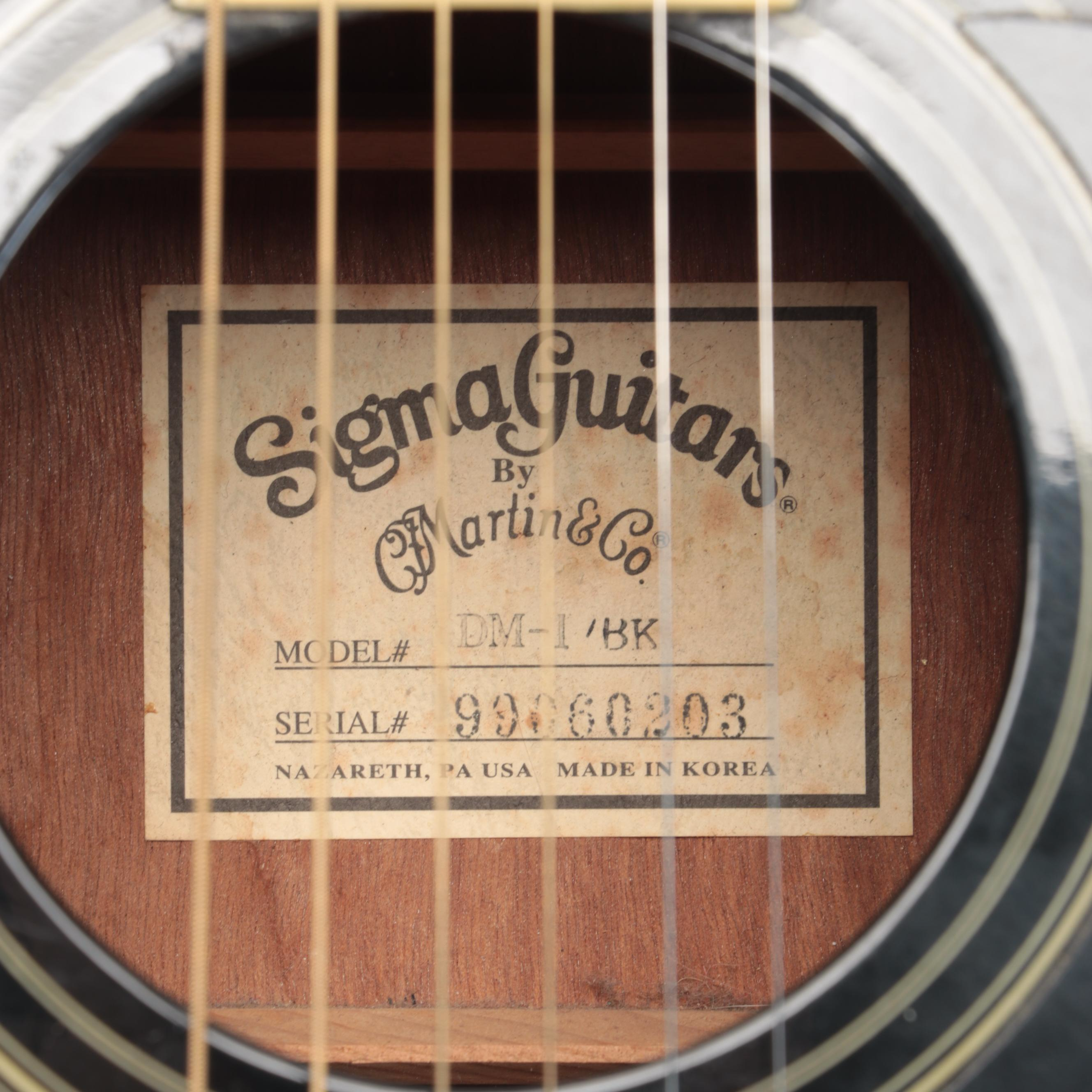 Sigma Guitars by CF Martin & Co. Black Laminate Acoustic Guitar and Case