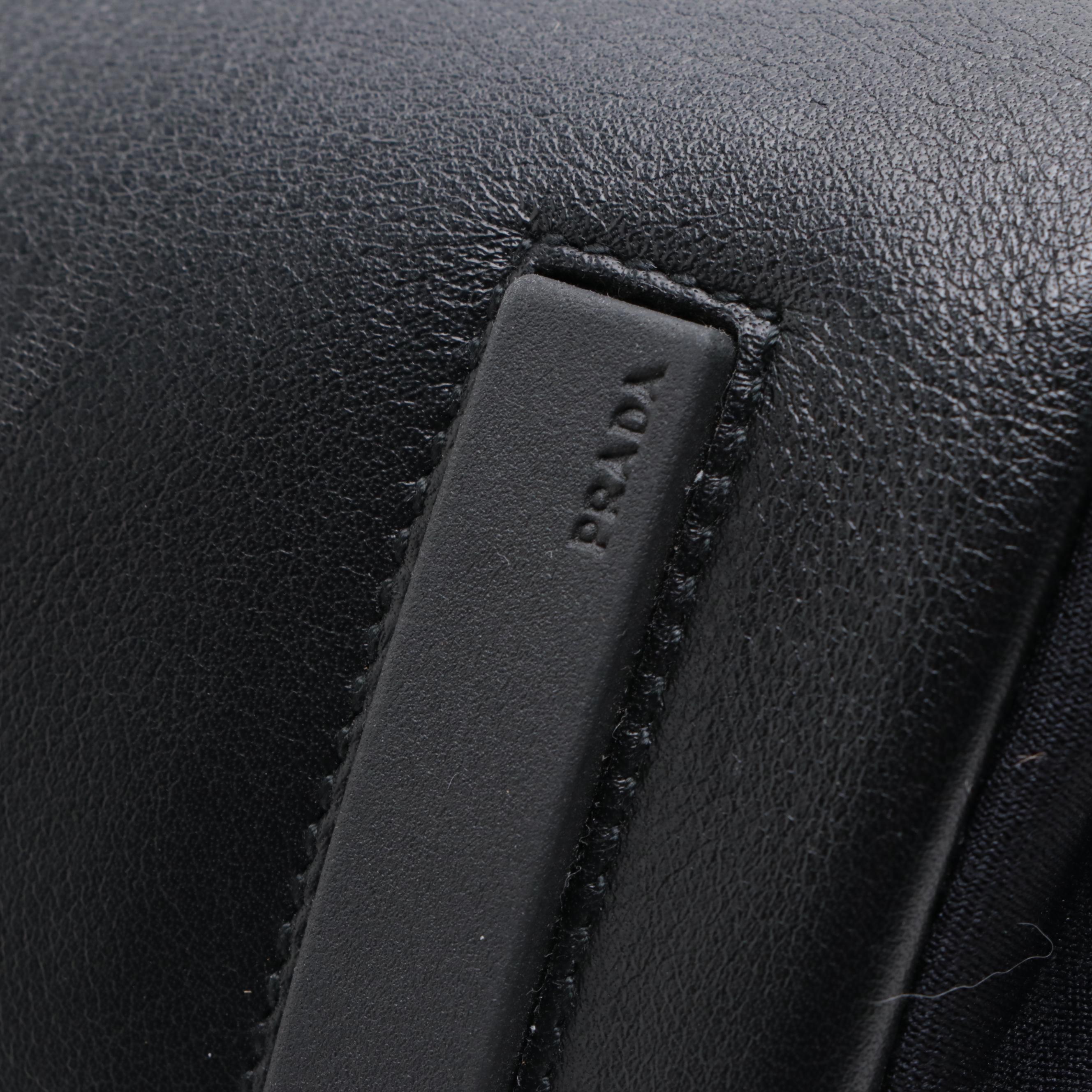 Prada Messenger Shoulder Bag in Black Leather and Nylon