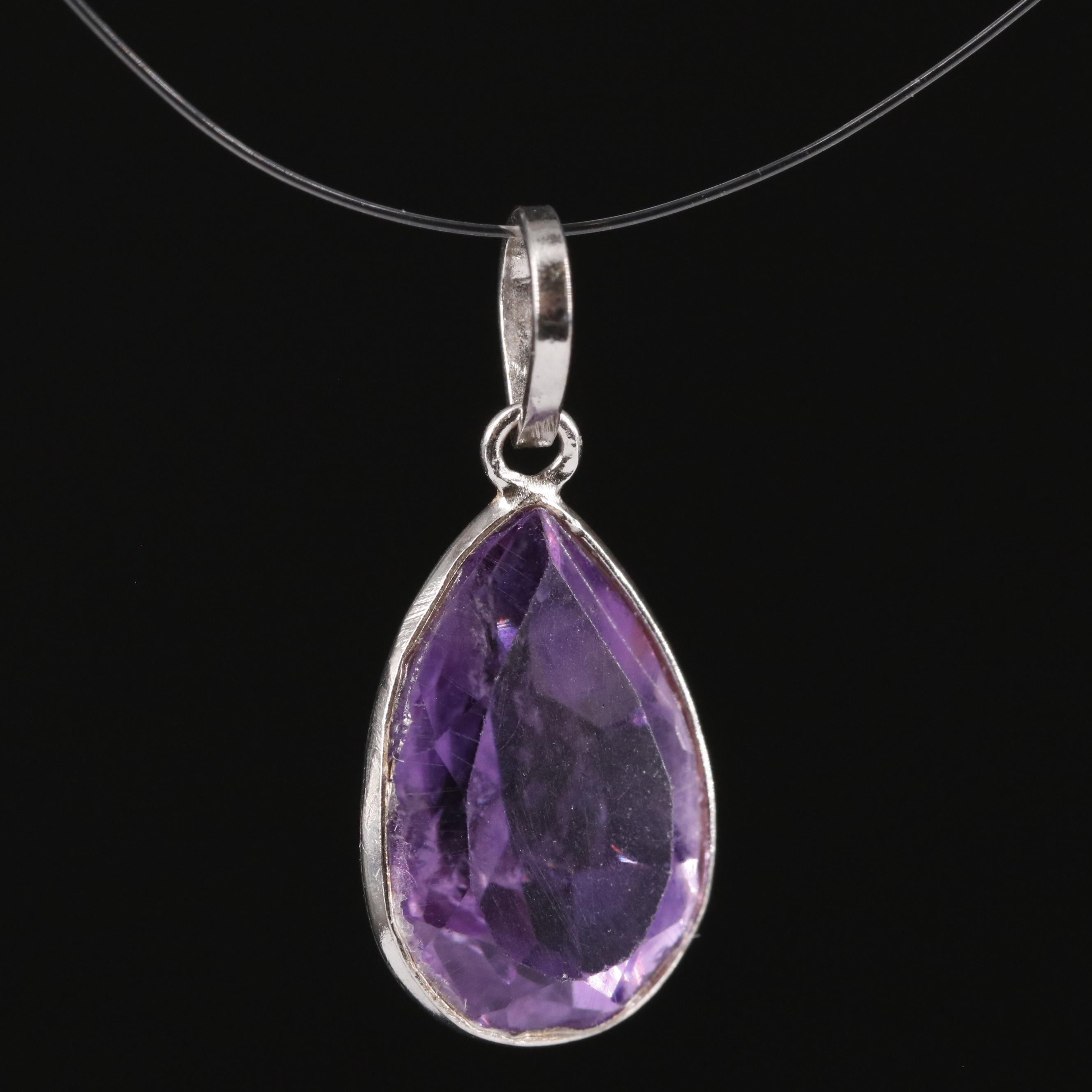 14K Amethyst Pendant