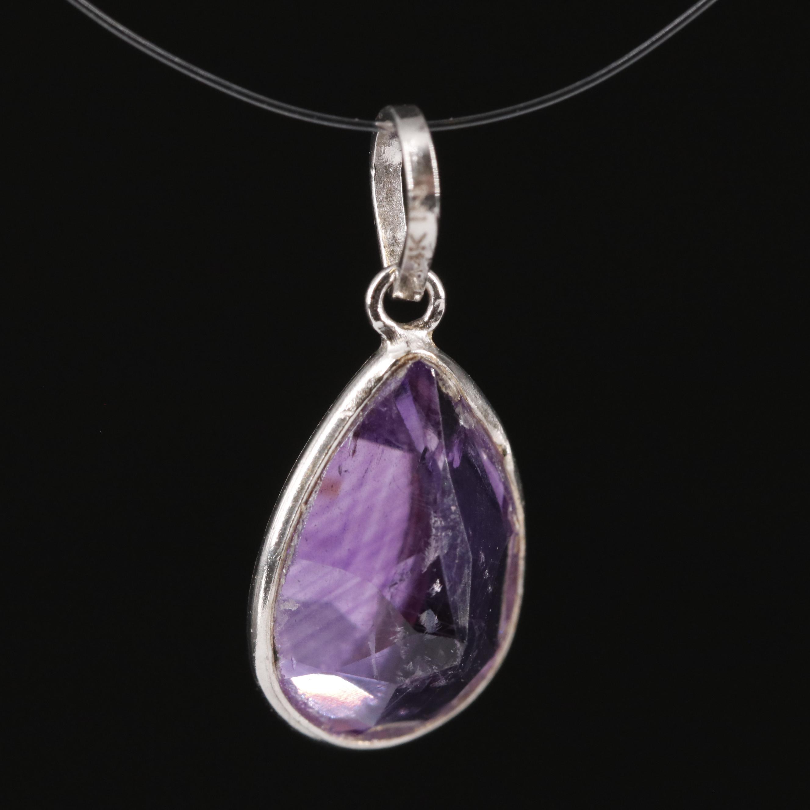 14K Amethyst Pendant