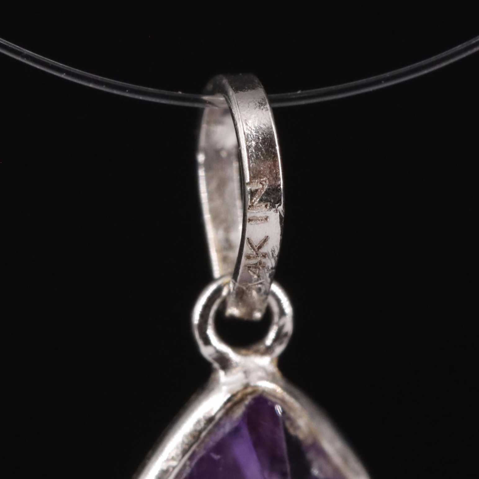 14K Amethyst Pendant