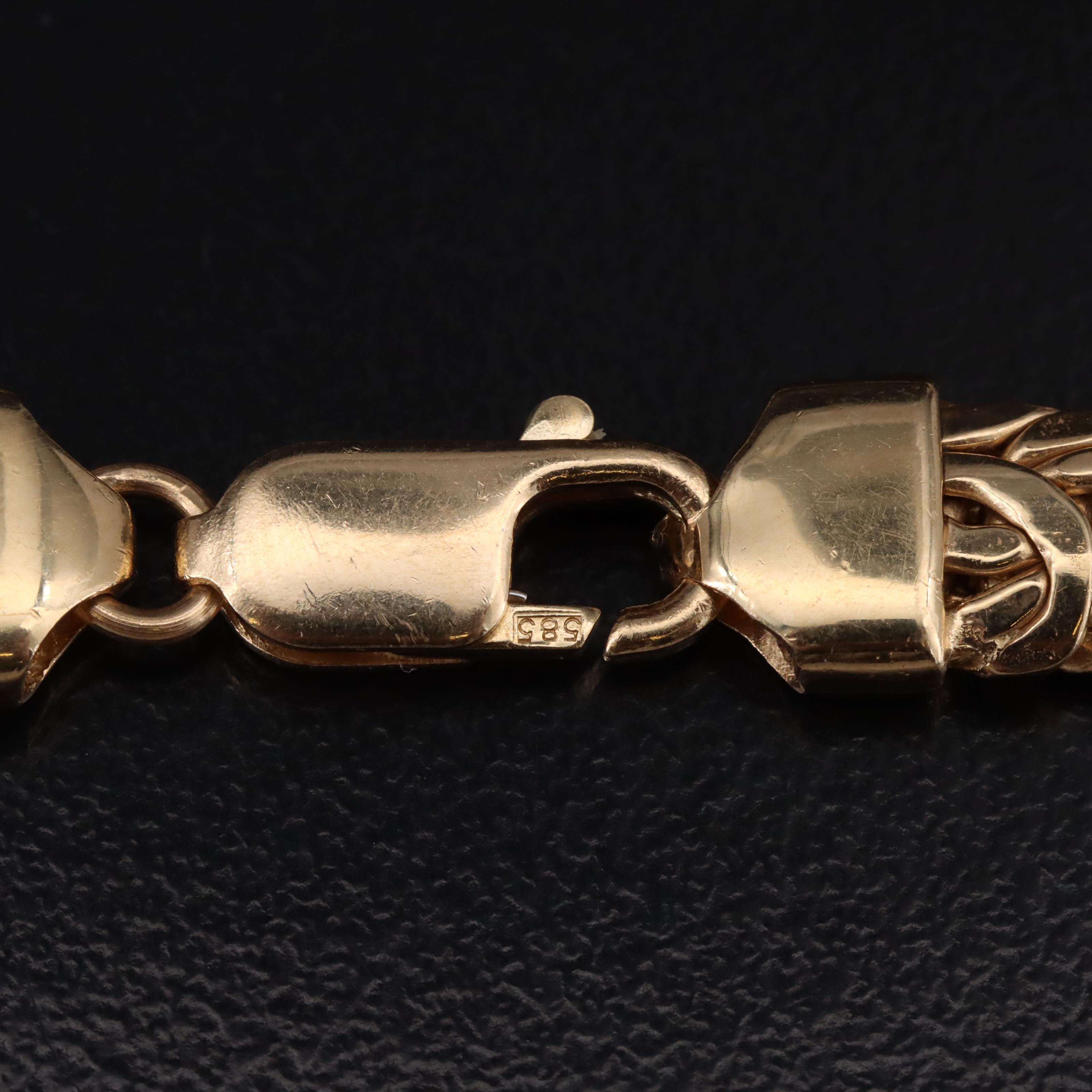 14K Flat Byzantine Chain Necklace