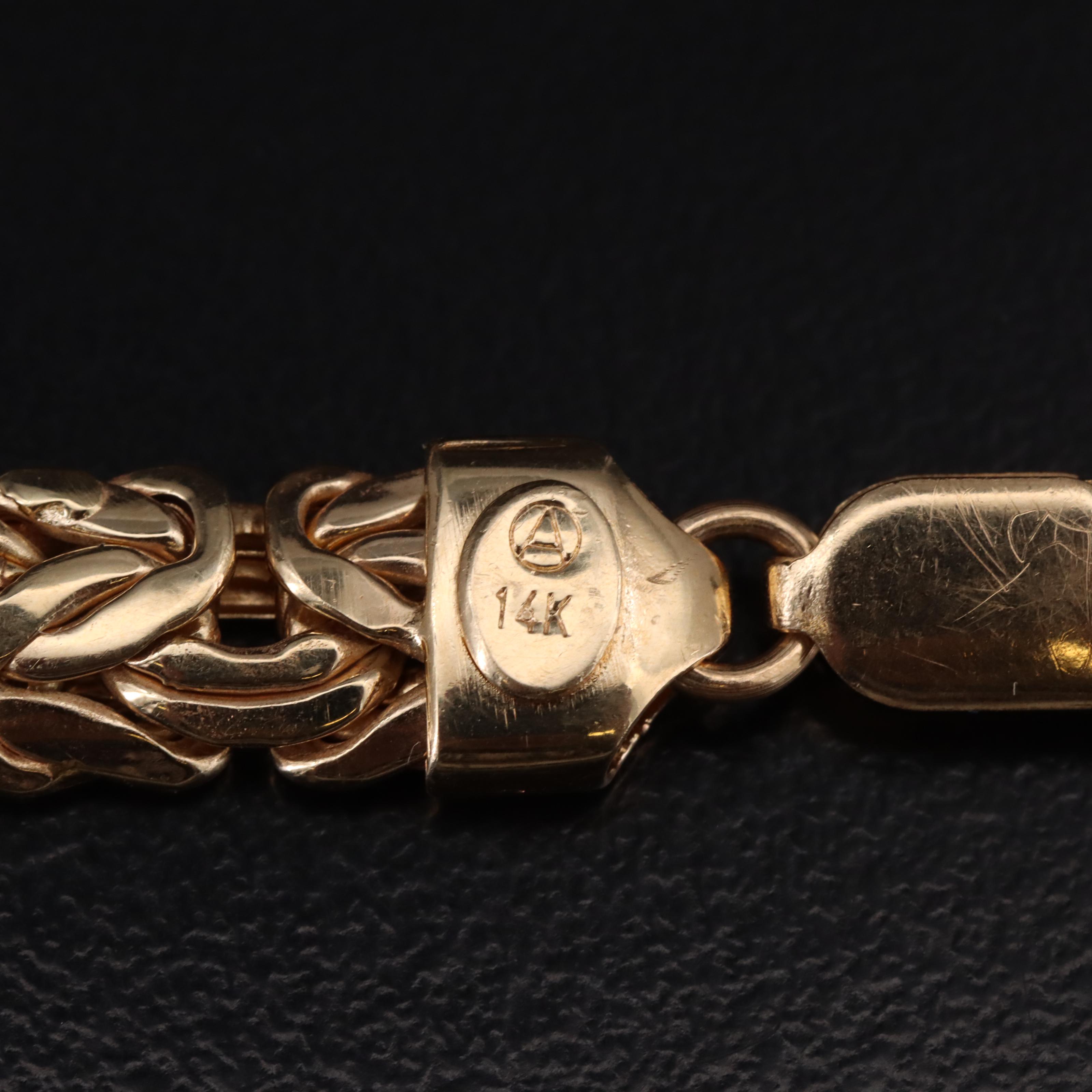14K Flat Byzantine Chain Necklace