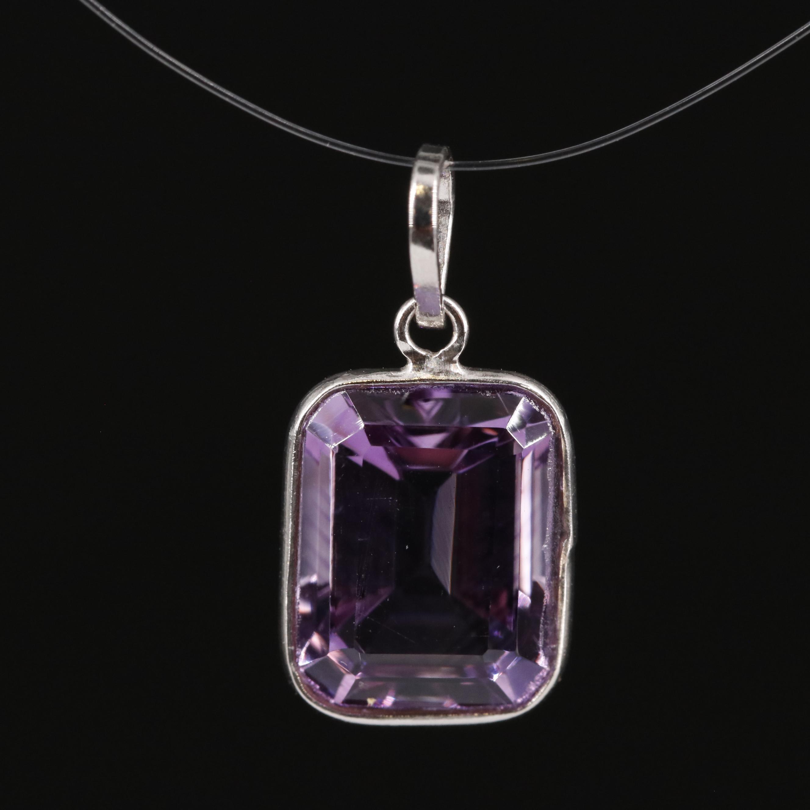 14K Amethyst Pendant