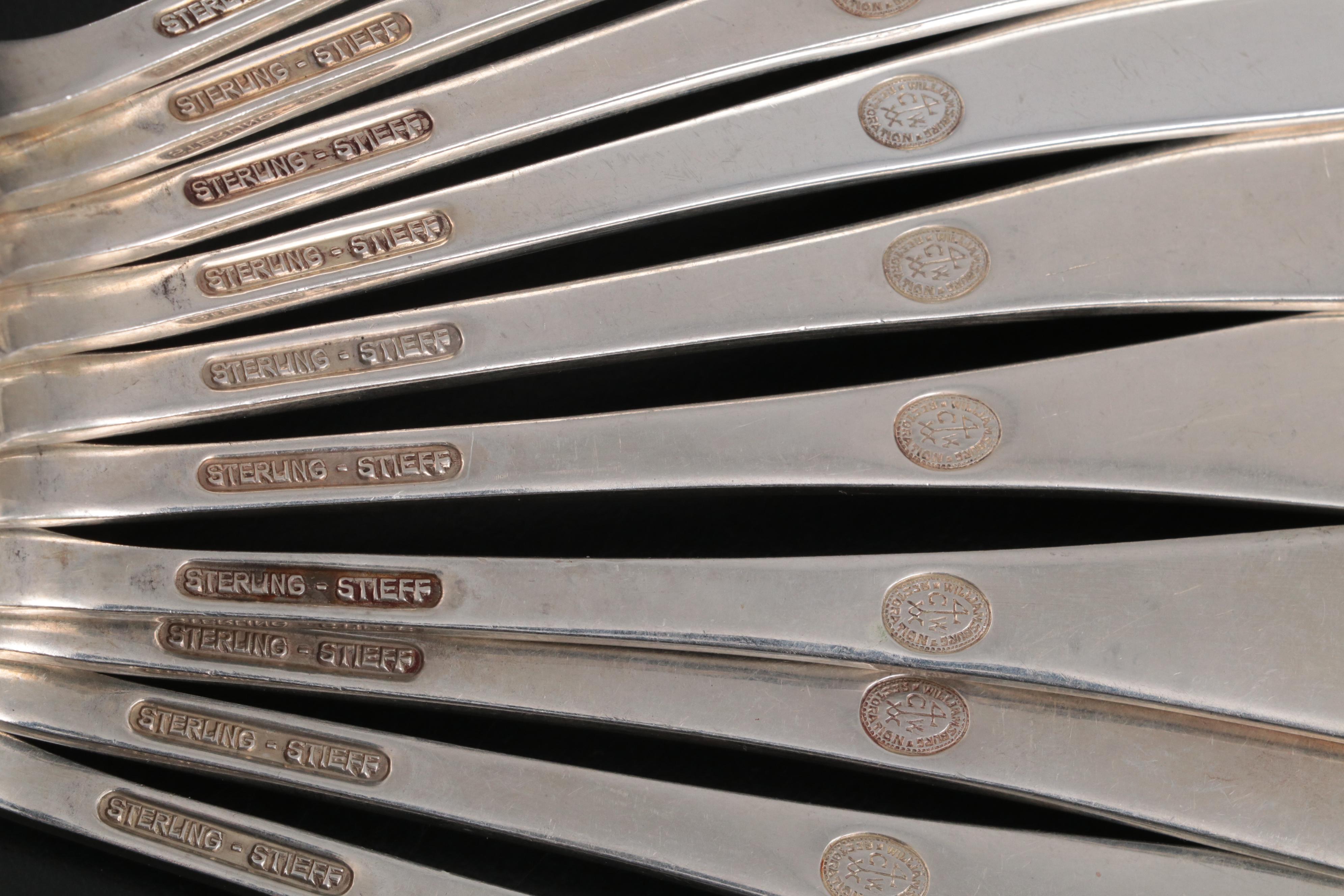 Stieff Sterling Silver Williamsburg Restoration "Queen Anne" Spoons