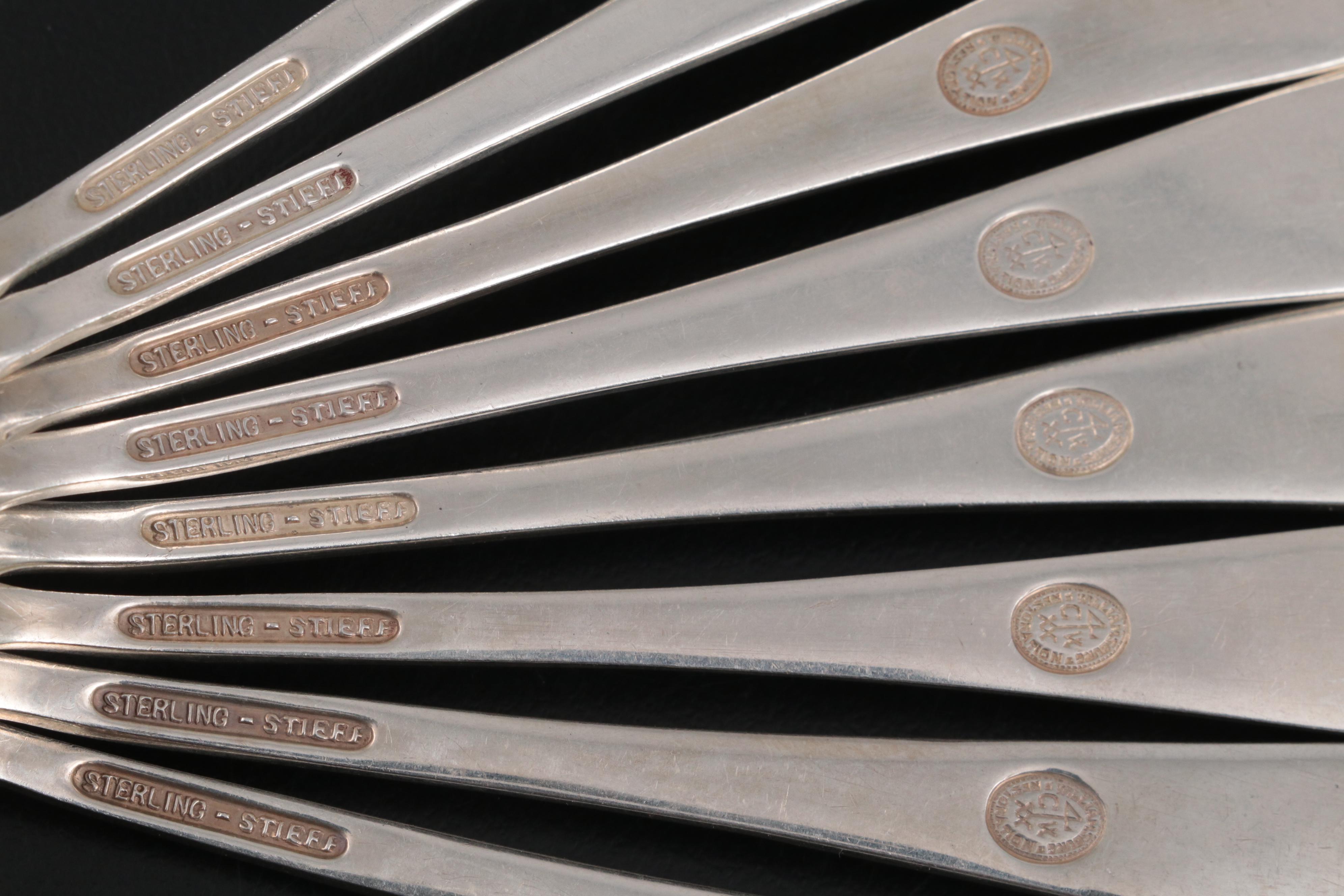 Stieff Sterling Silver Williamsburg Restoration "Queen Anne" Spoons