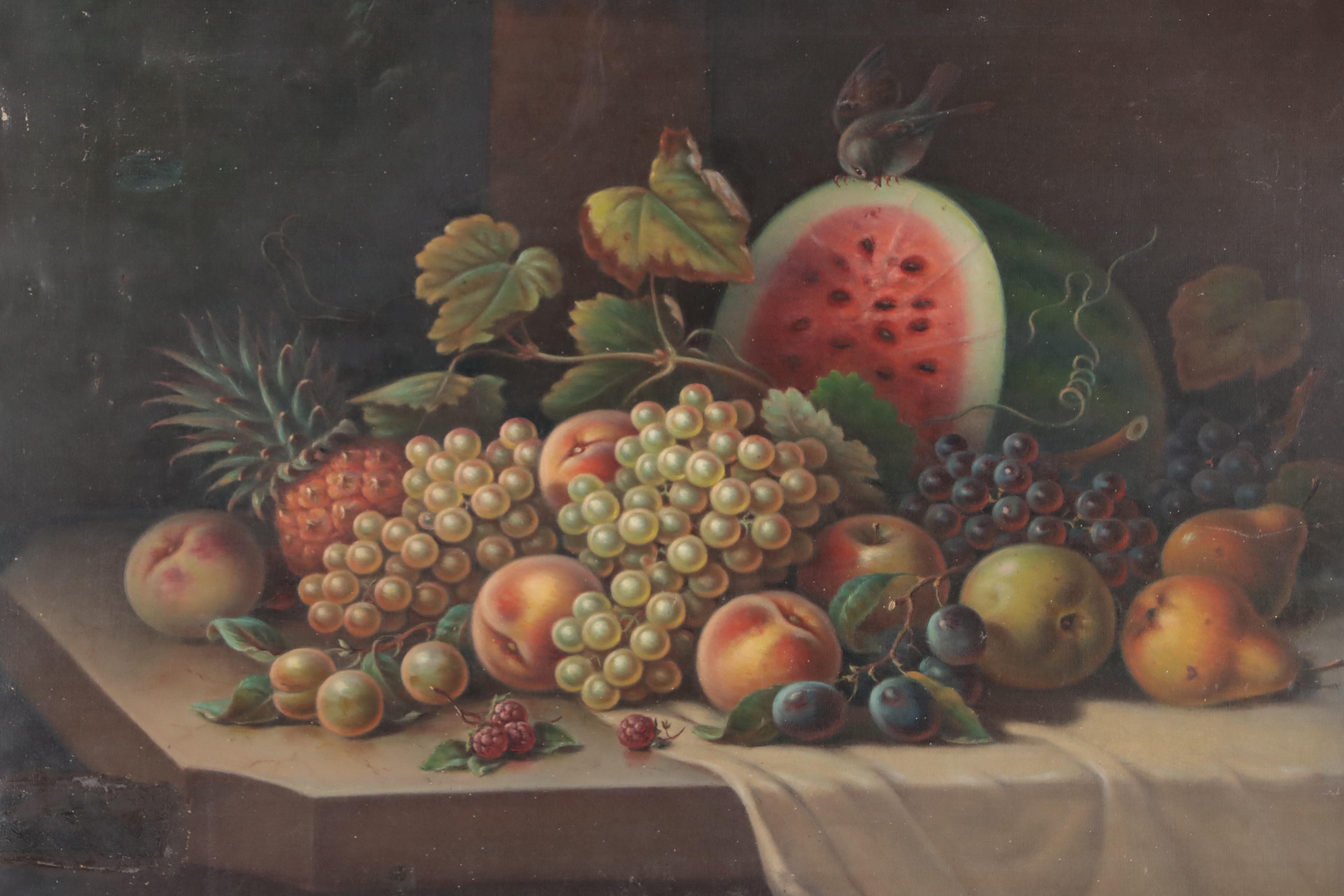 Oil Painting of Fruit Still Life