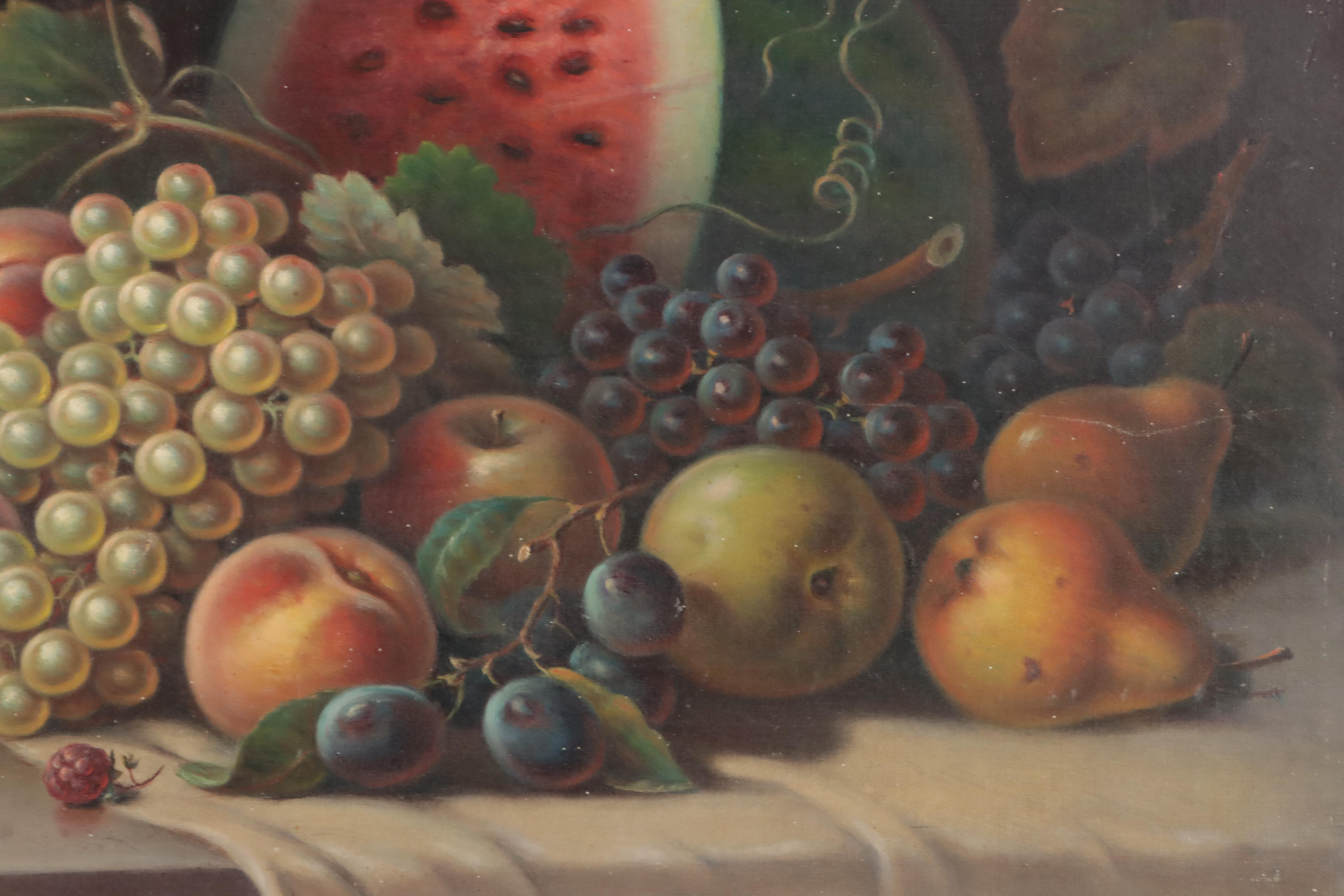 Oil Painting of Fruit Still Life