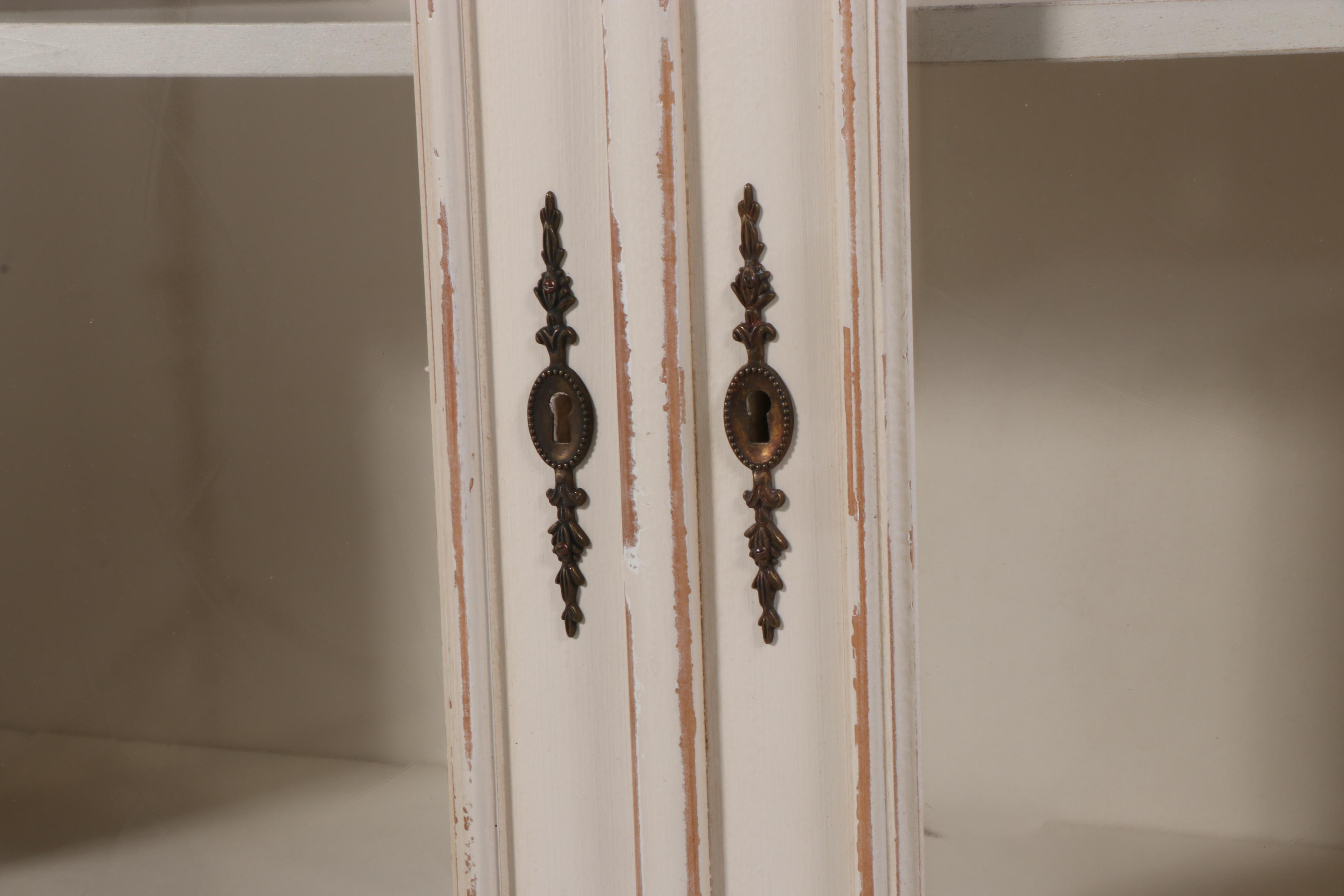 Ballard Designs Neoclassical Style Painted Writing Table with Hutch