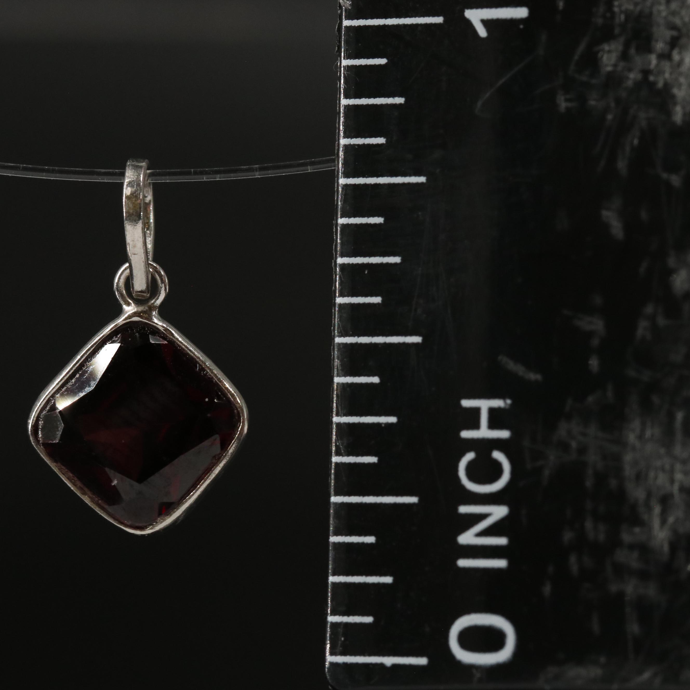 14K Garnet Pendant