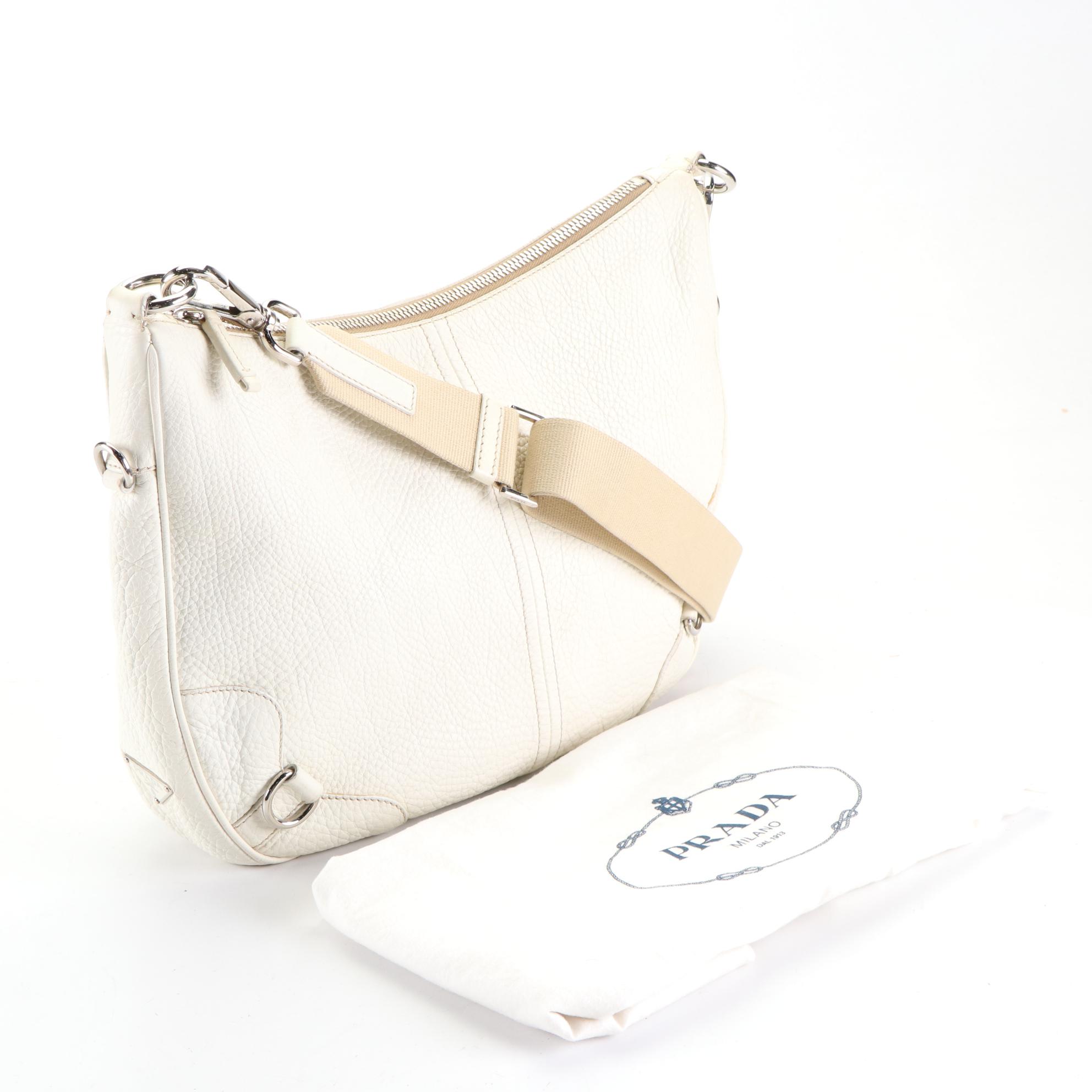 Prada Crossbody D-Ring Bag in Grained Leather