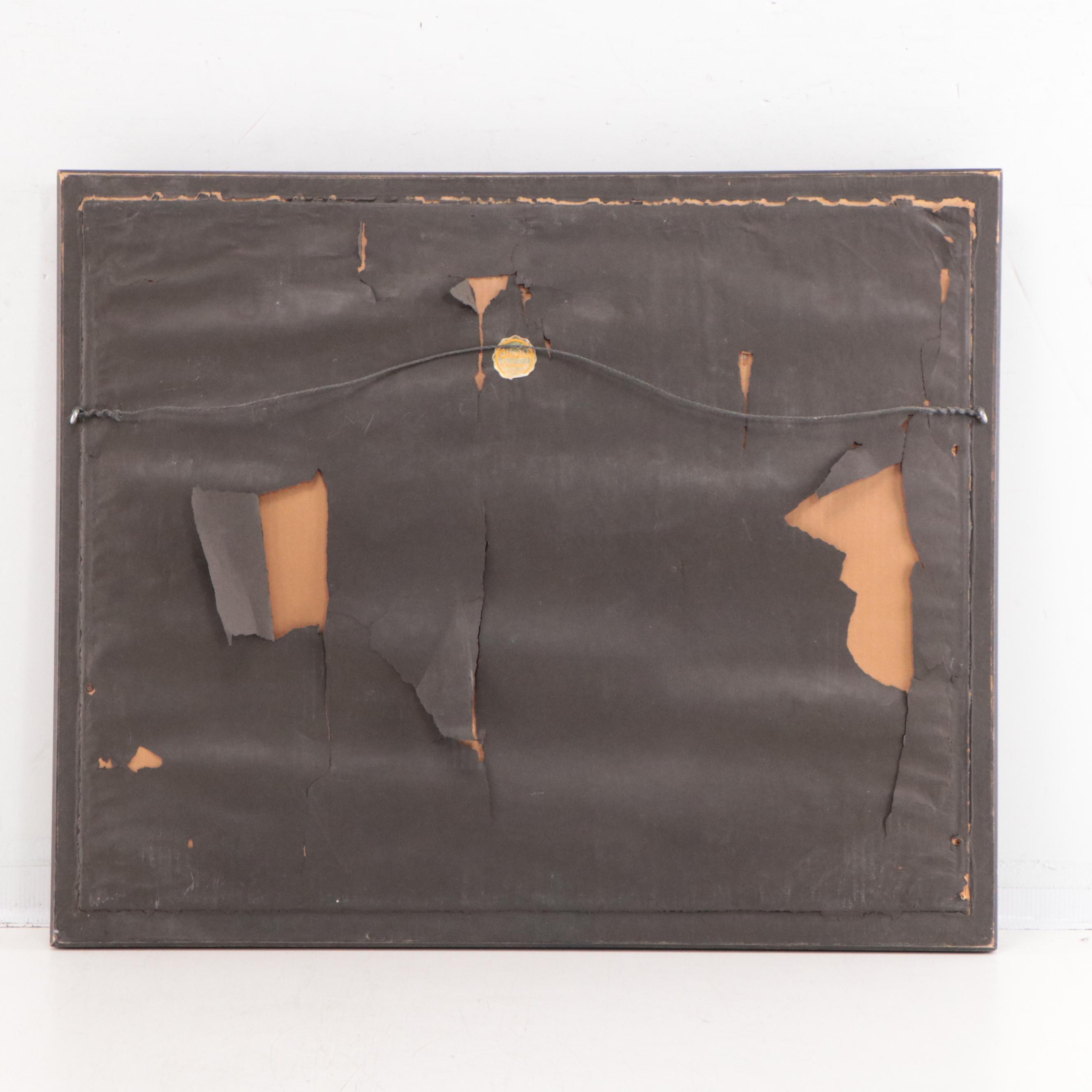 Monochrome Watercolor Painting of Street Scene, 1978