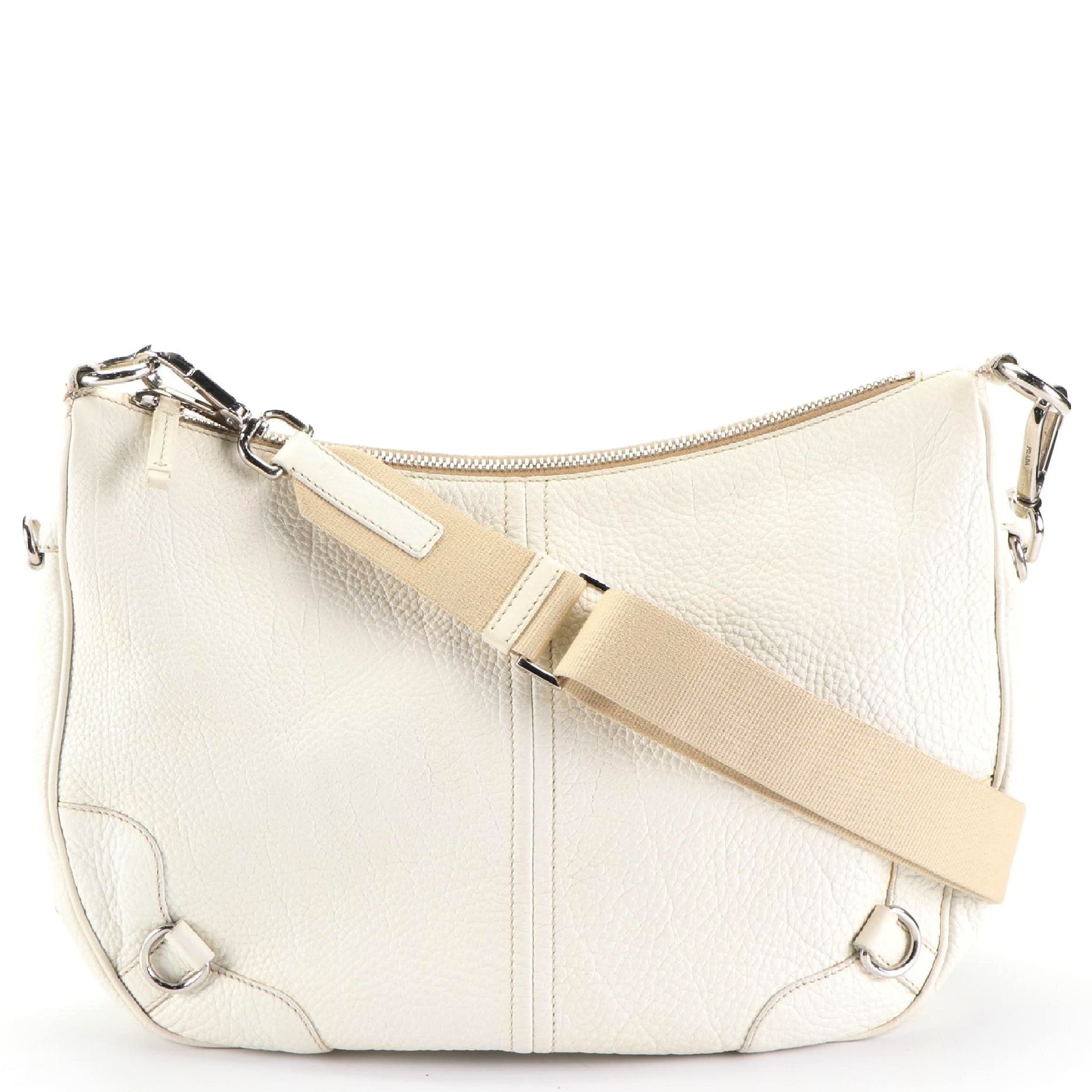 Prada Crossbody D-Ring Bag in Grained Leather