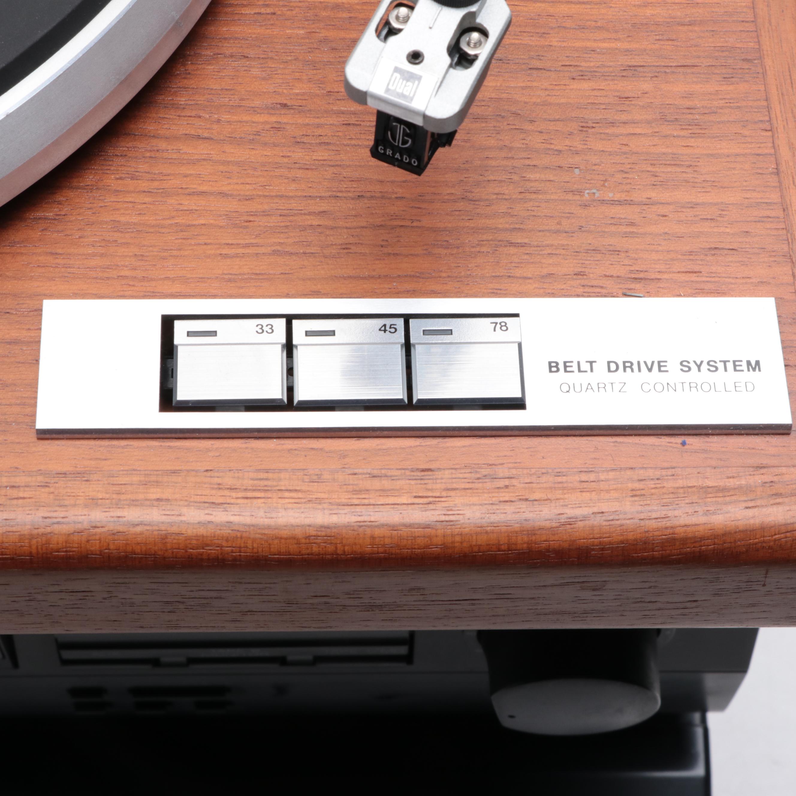 Sony CD Changer, Yamaha Receiver, and Dual Turntable