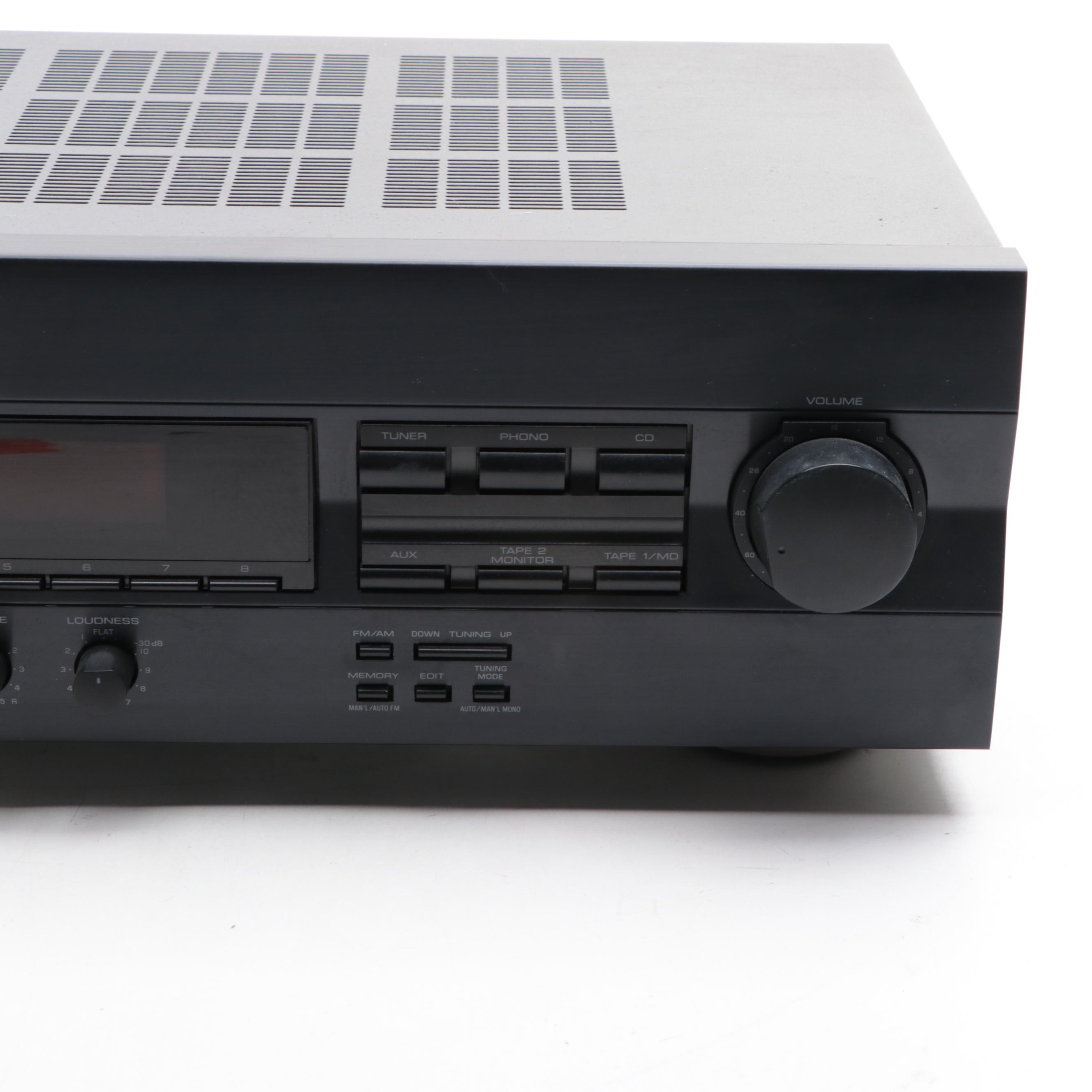 Sony CD Changer, Yamaha Receiver, and Dual Turntable