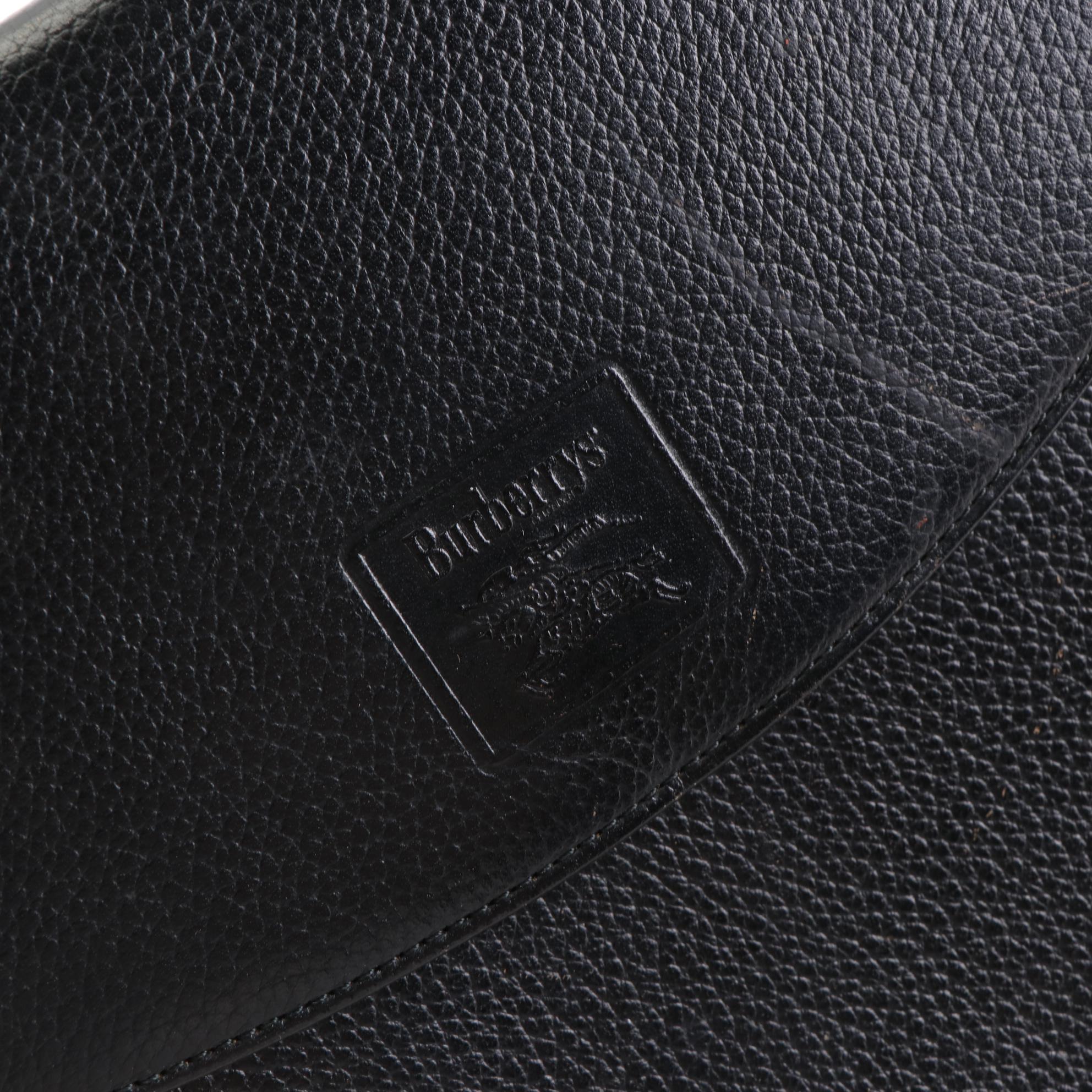 Burberry Pebbled Leather Flap Shoulder Bag